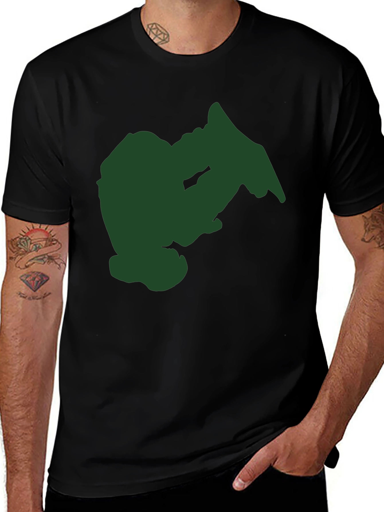 Variant 20 of Men's Graphic Tee - Abstract Green Design