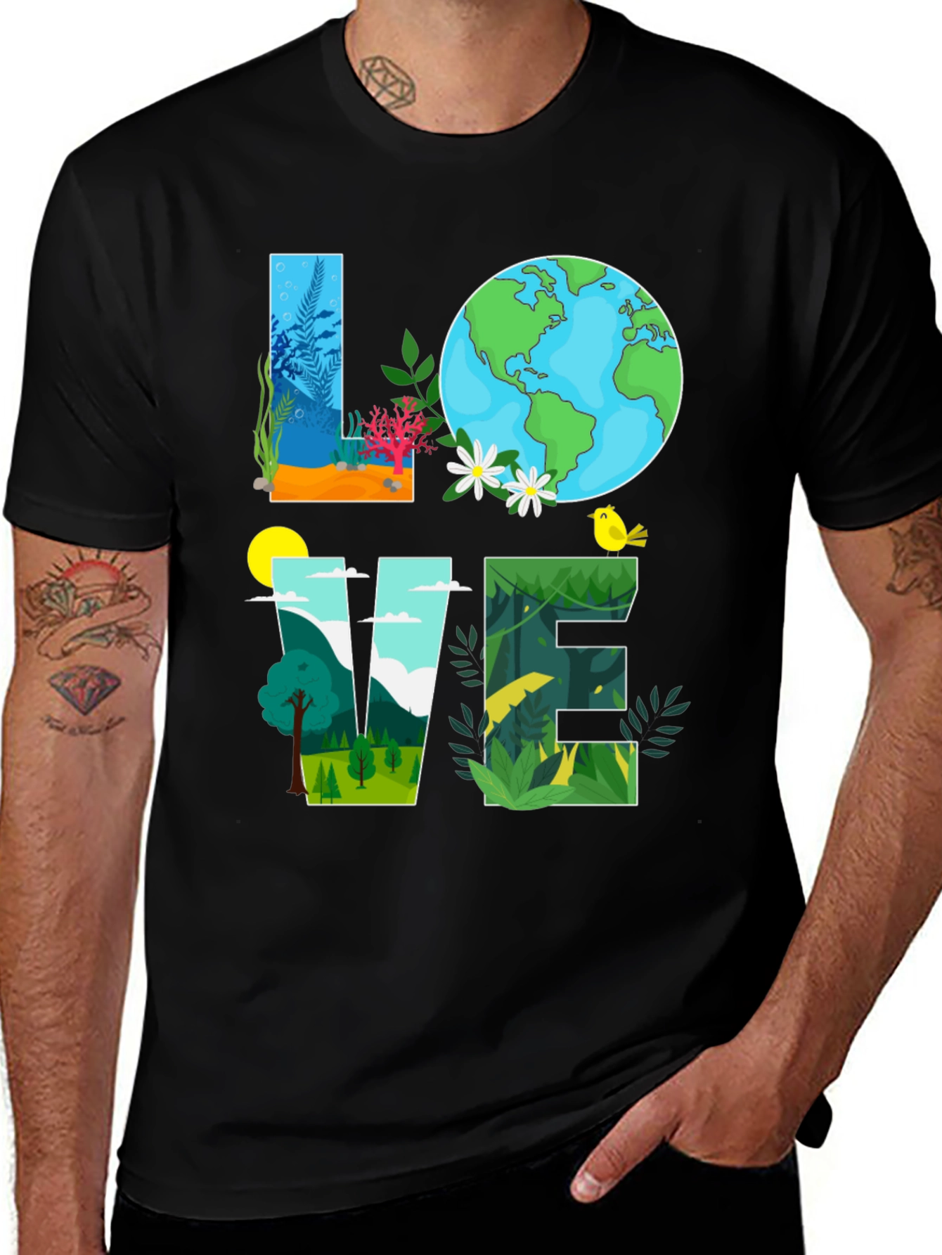 Love Earth Graphic Tee - Eco-Friendly T-Shirt