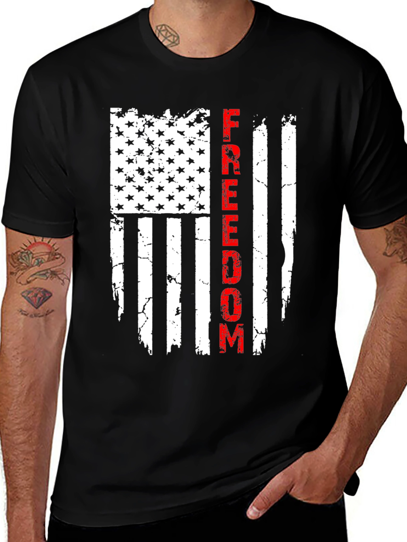 Variant 15 of Freedom American Flag Graphic T-Shirt