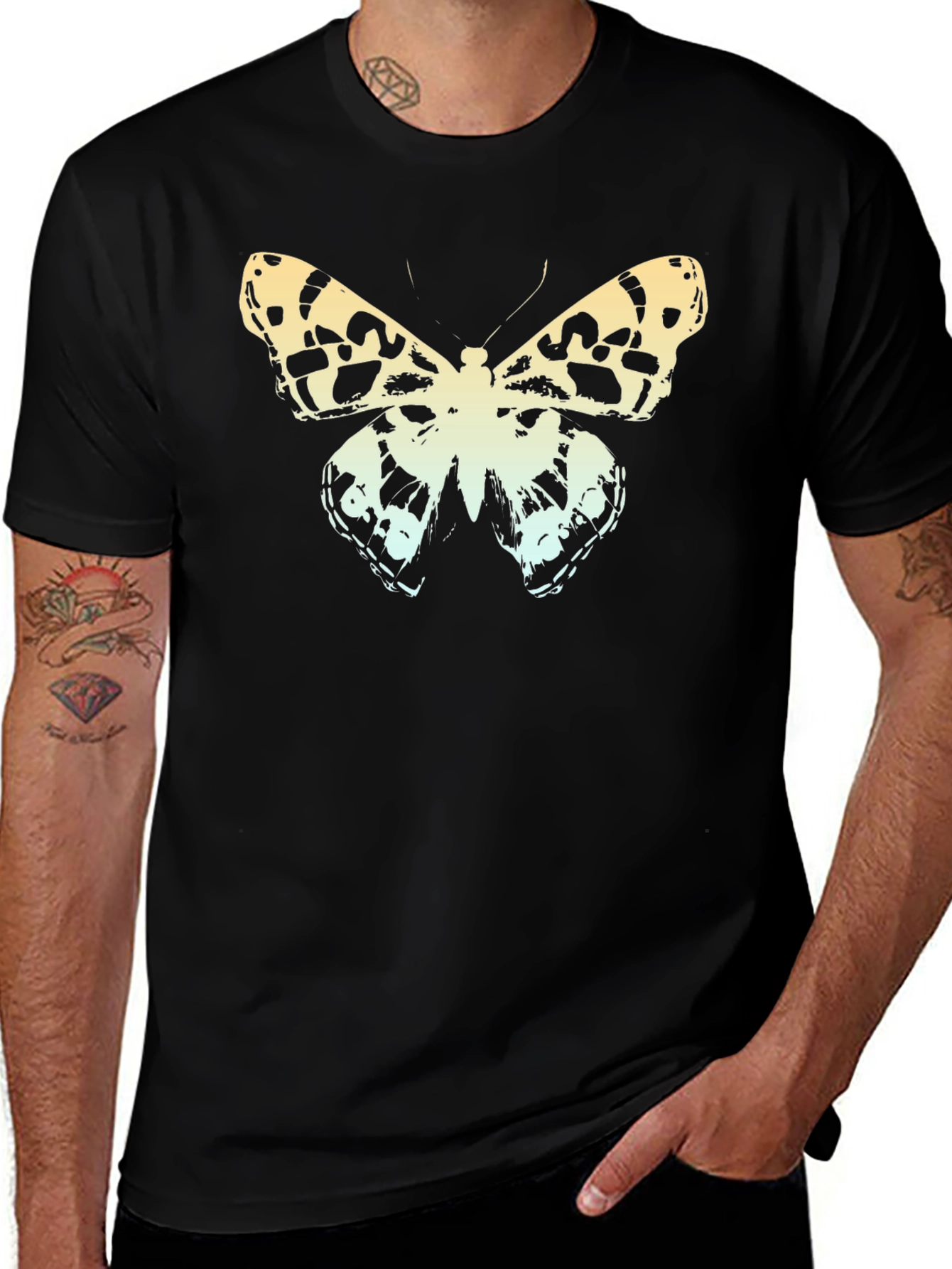 Variant 24 of Butterfly Graphic Print Crew Neck Tee