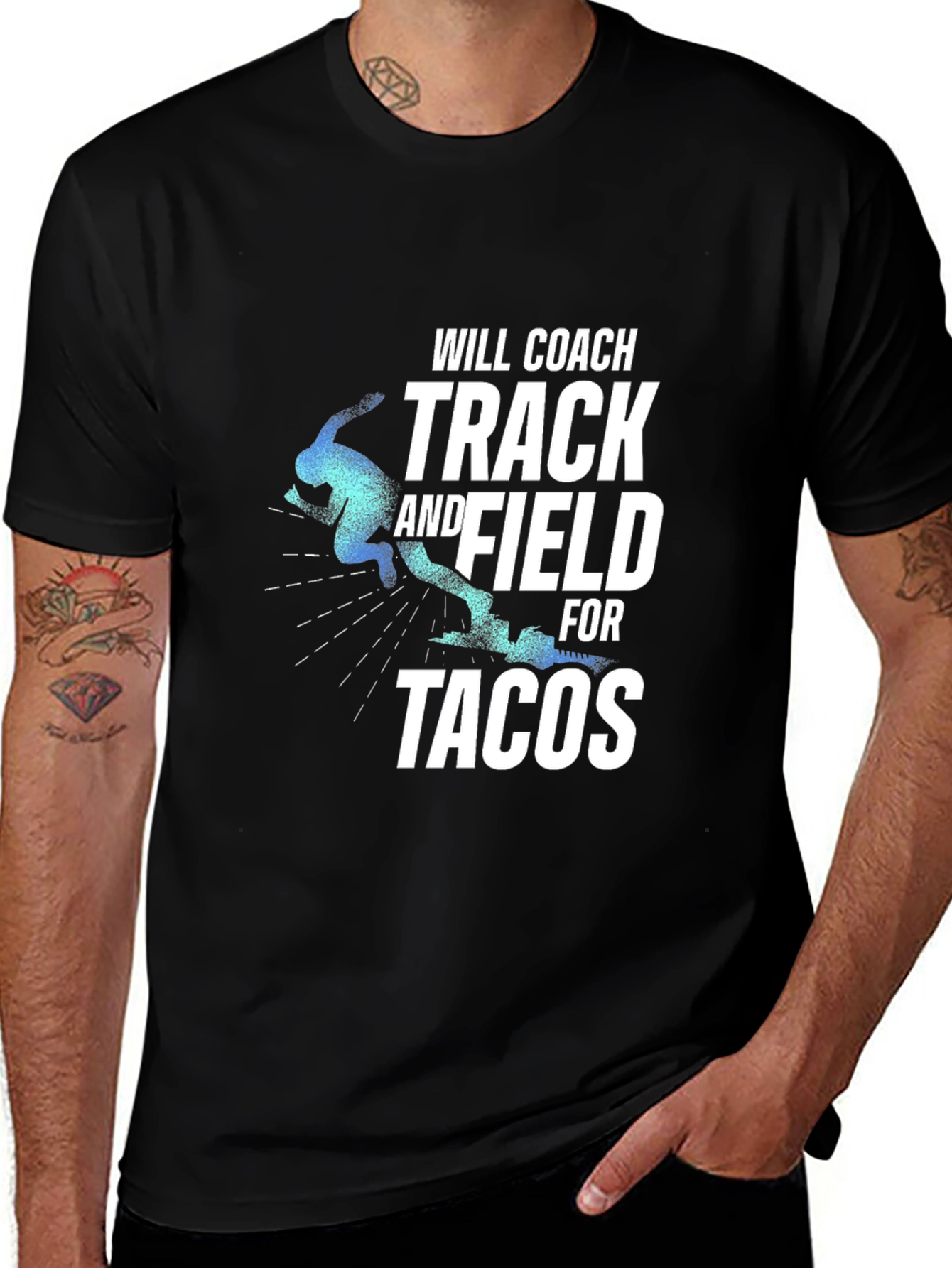 Variant 16 of Track & Field Coach Tacos T-Shirt
