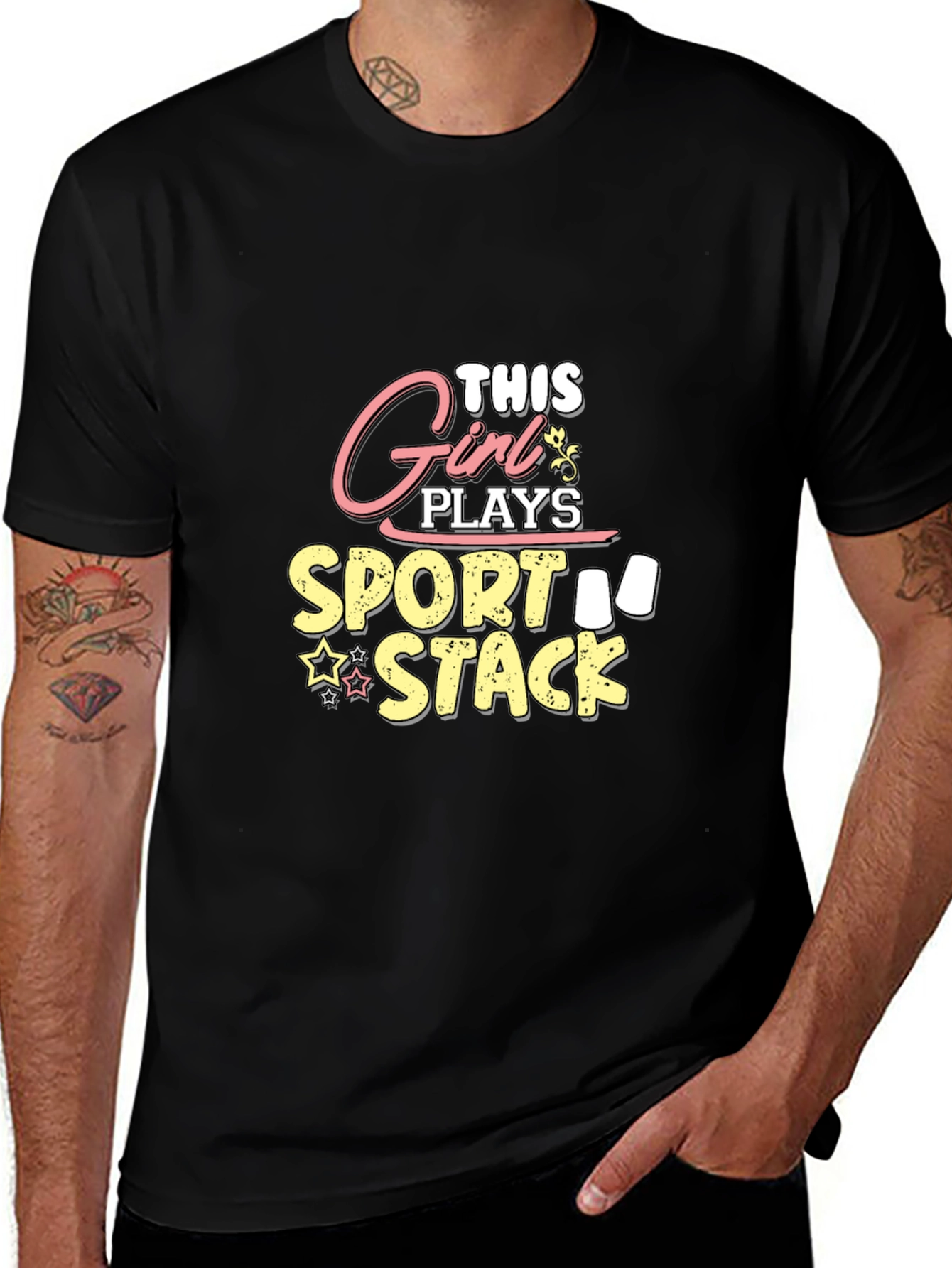 Variant 6 of Girl Sport Stack T-Shirt - Novelty Tee