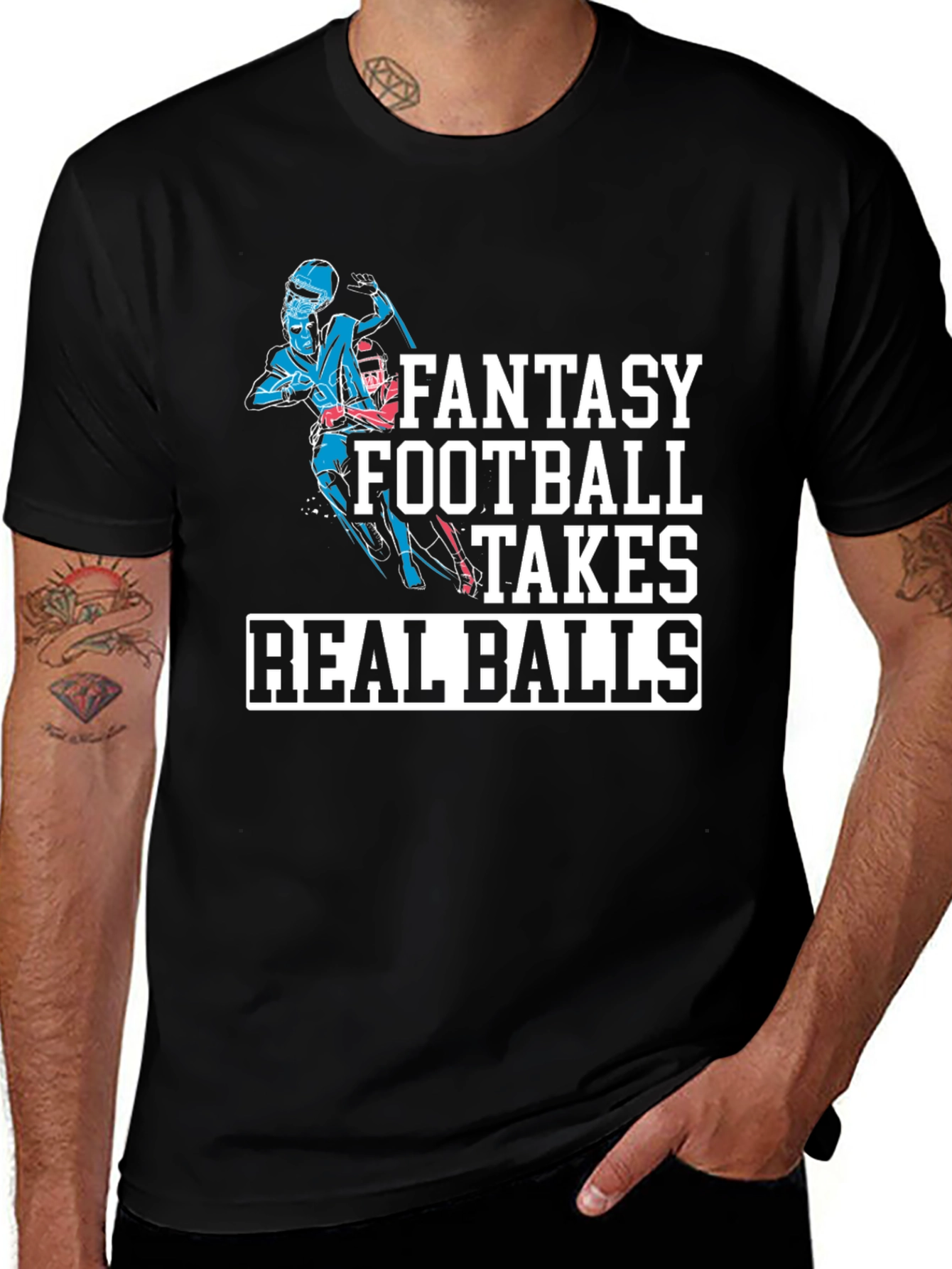 Variant 24 of Fantasy Football Takes Real Balls T-Shirt
