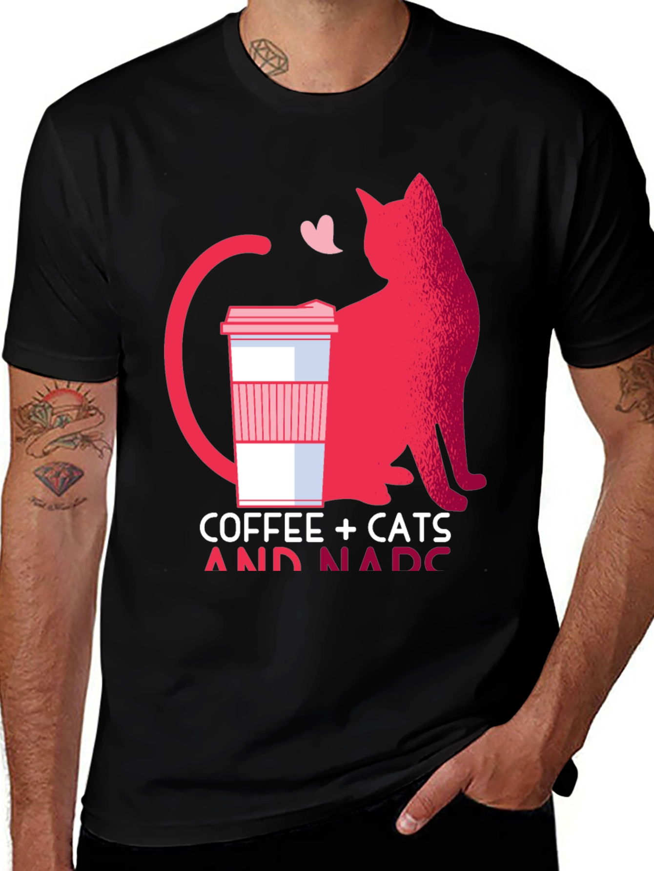 Variant 6 of Coffee + Cats T-Shirt