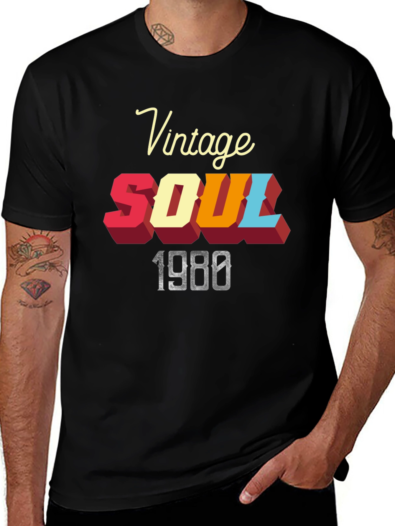 Variant 5 of Vintage Soul 1980 Graphic T-Shirt - Retro Style