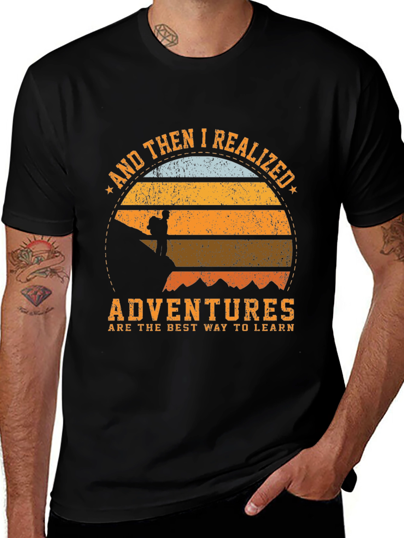 Black Adventure Awaits T-Shirt - Unisex Tee main image