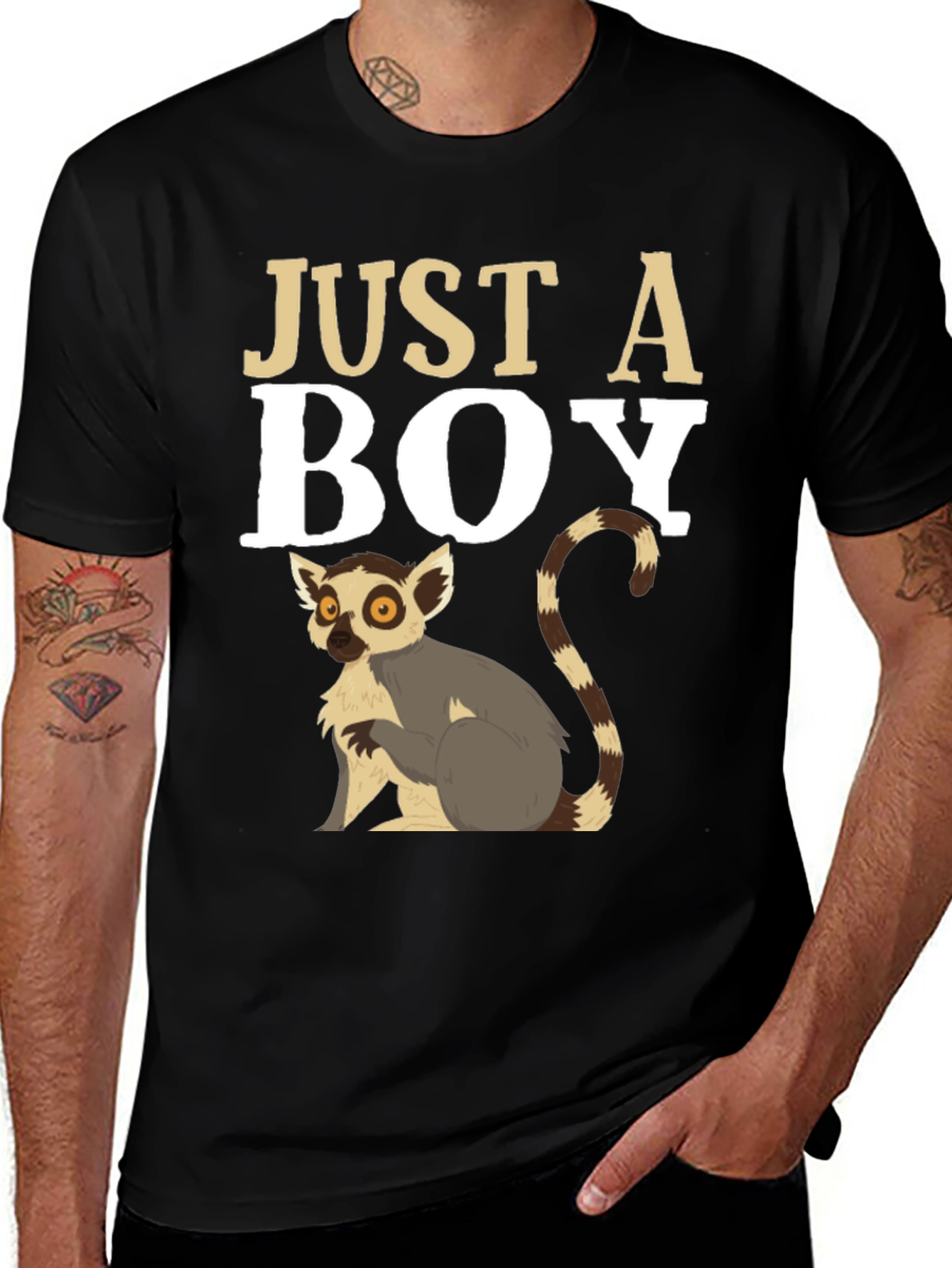 Just A Boy Lemur Graphic Tee