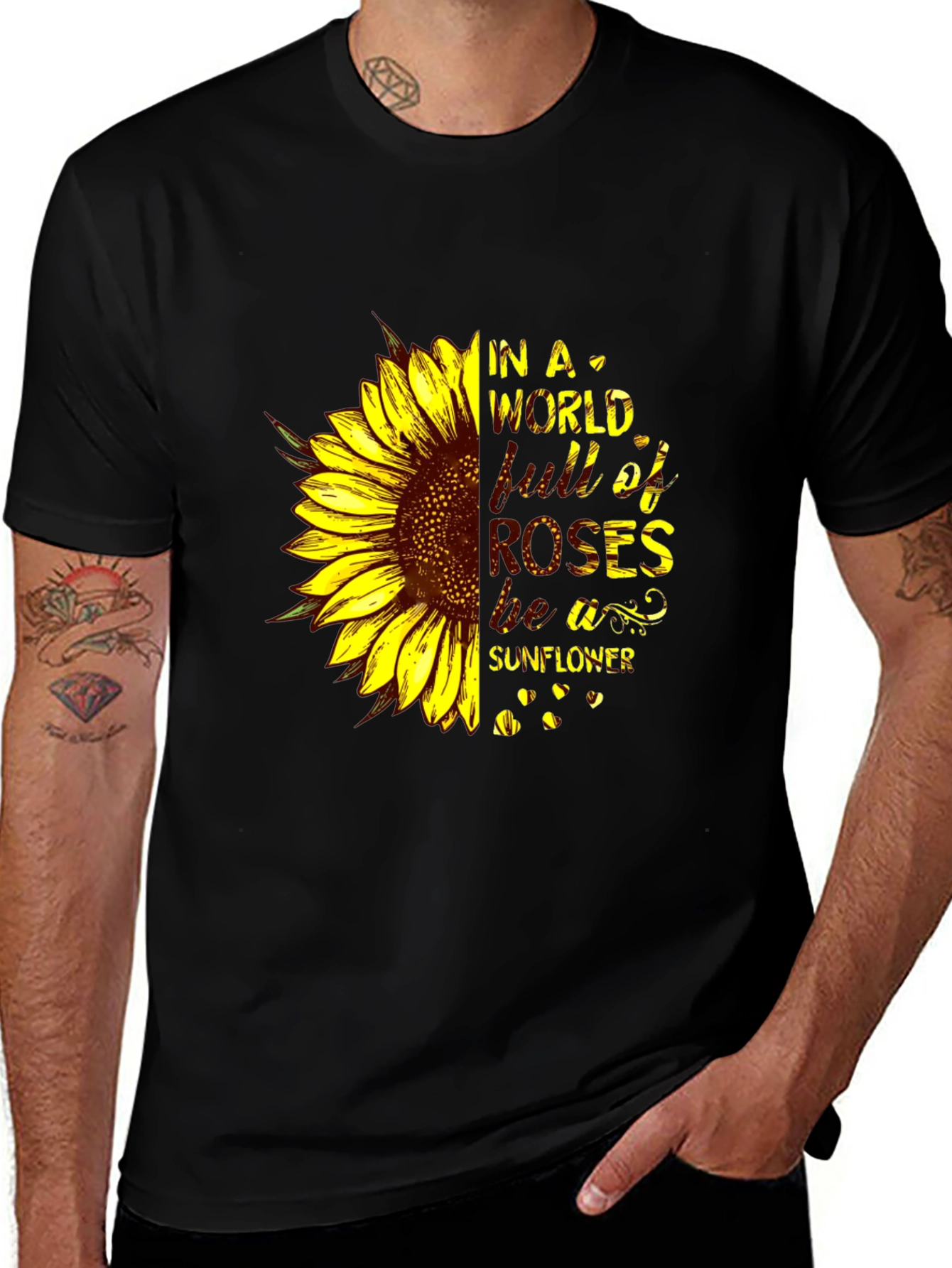 Variant 6 of Sunflower Graphic Tee - Be A Sunflower