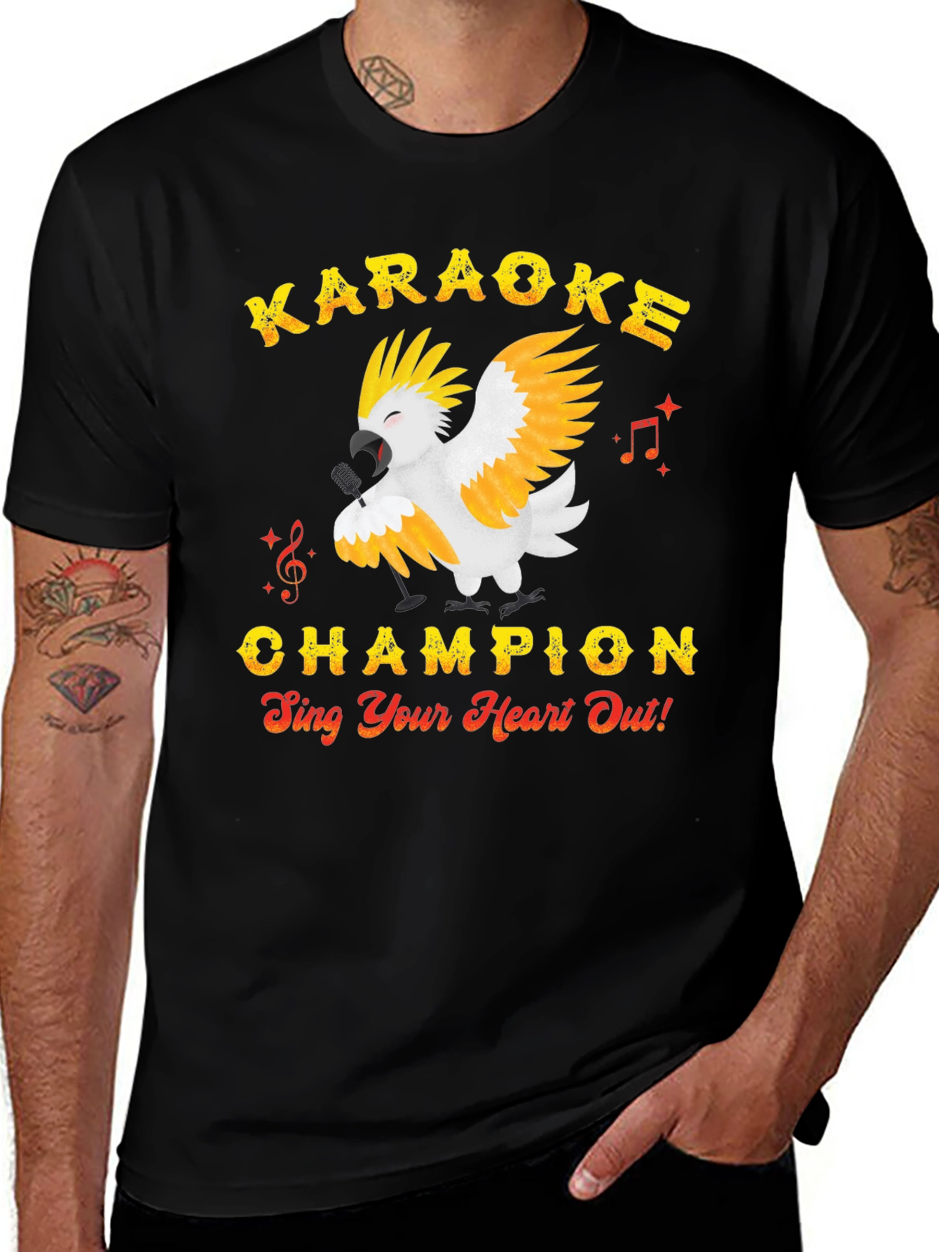 Variant 9 of Karaoke Champion Parrot Graphic Tee