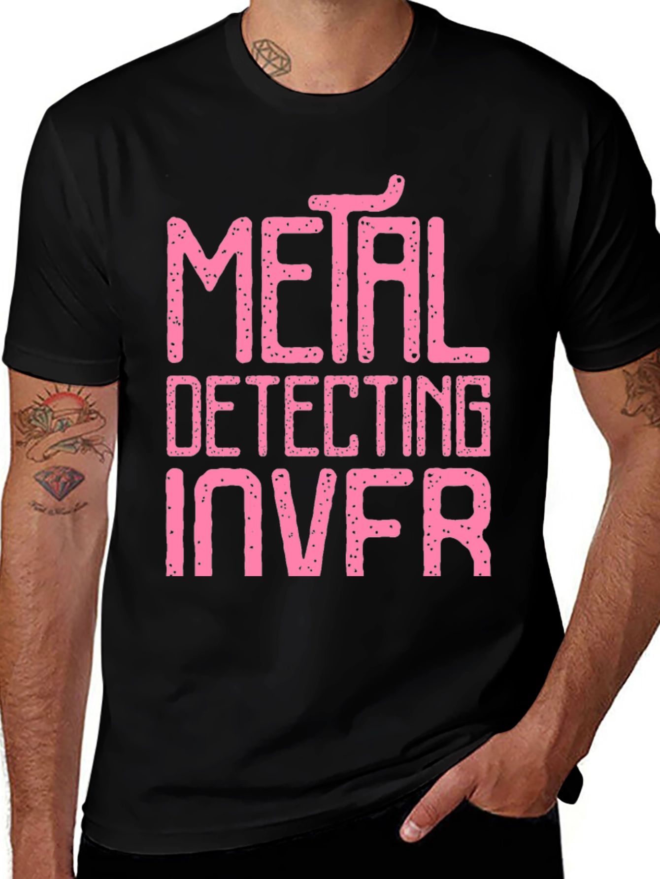 Variant 12 of Metal Detecting INVR Black T-Shirt