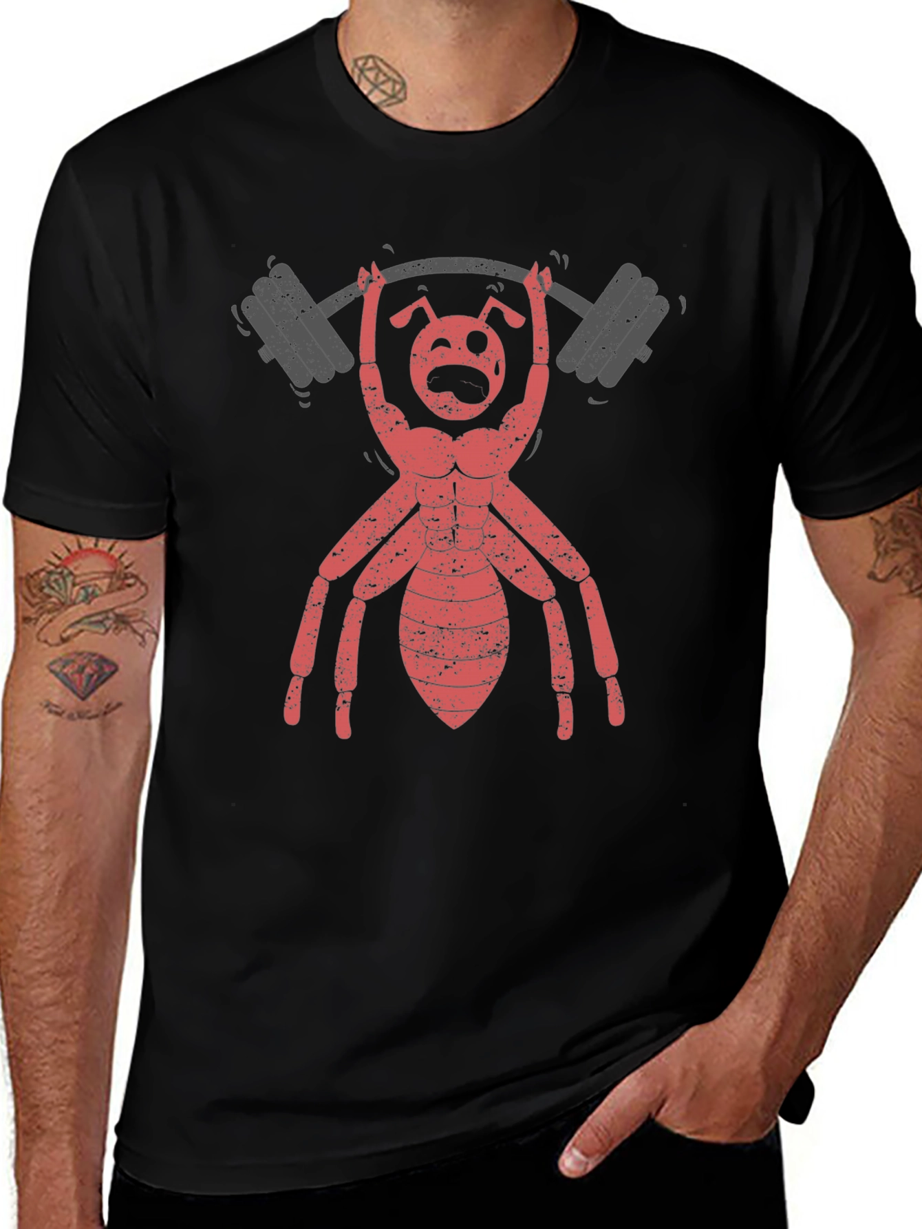 Variant 13 of Ant Lifting Weights Graphic T-Shirt