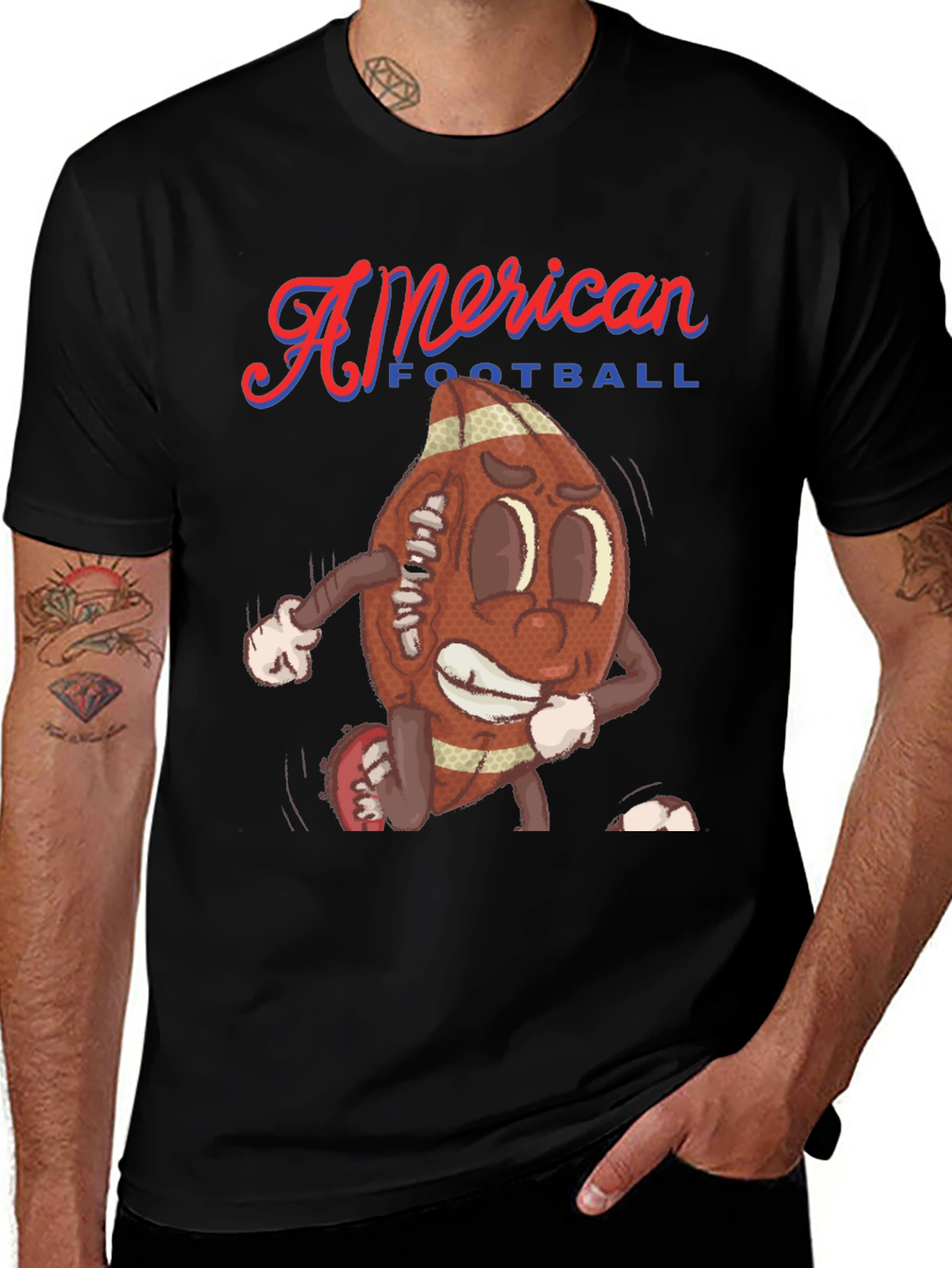 Variant 9 of American Football Cartoon Tee