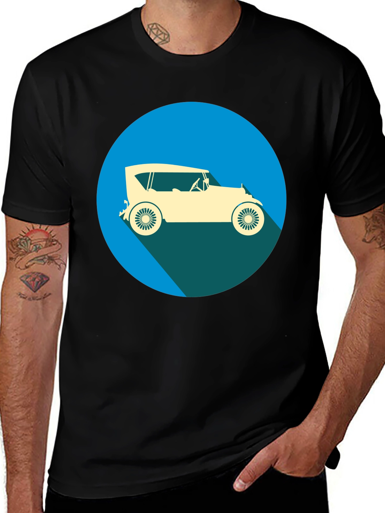 Variant 22 of Vintage Car Graphic Tee - Classic Style