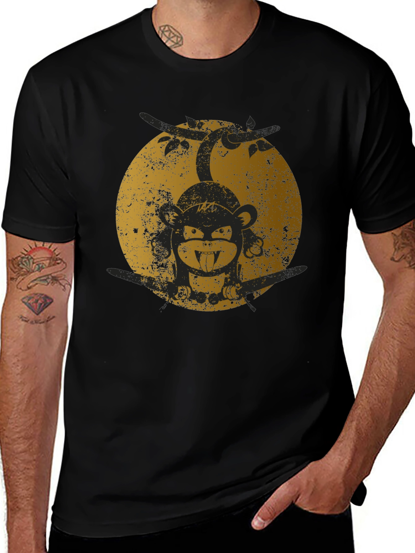 Variant 10 of Monkey Business Black Graphic T-Shirt