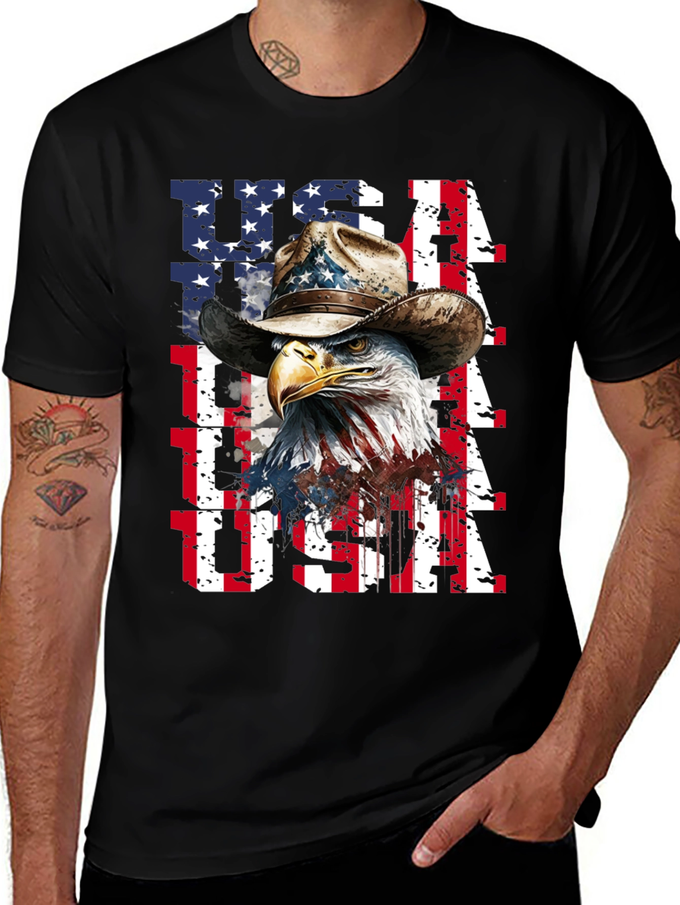 Variant 24 of Patriotic Eagle USA Graphic Tee