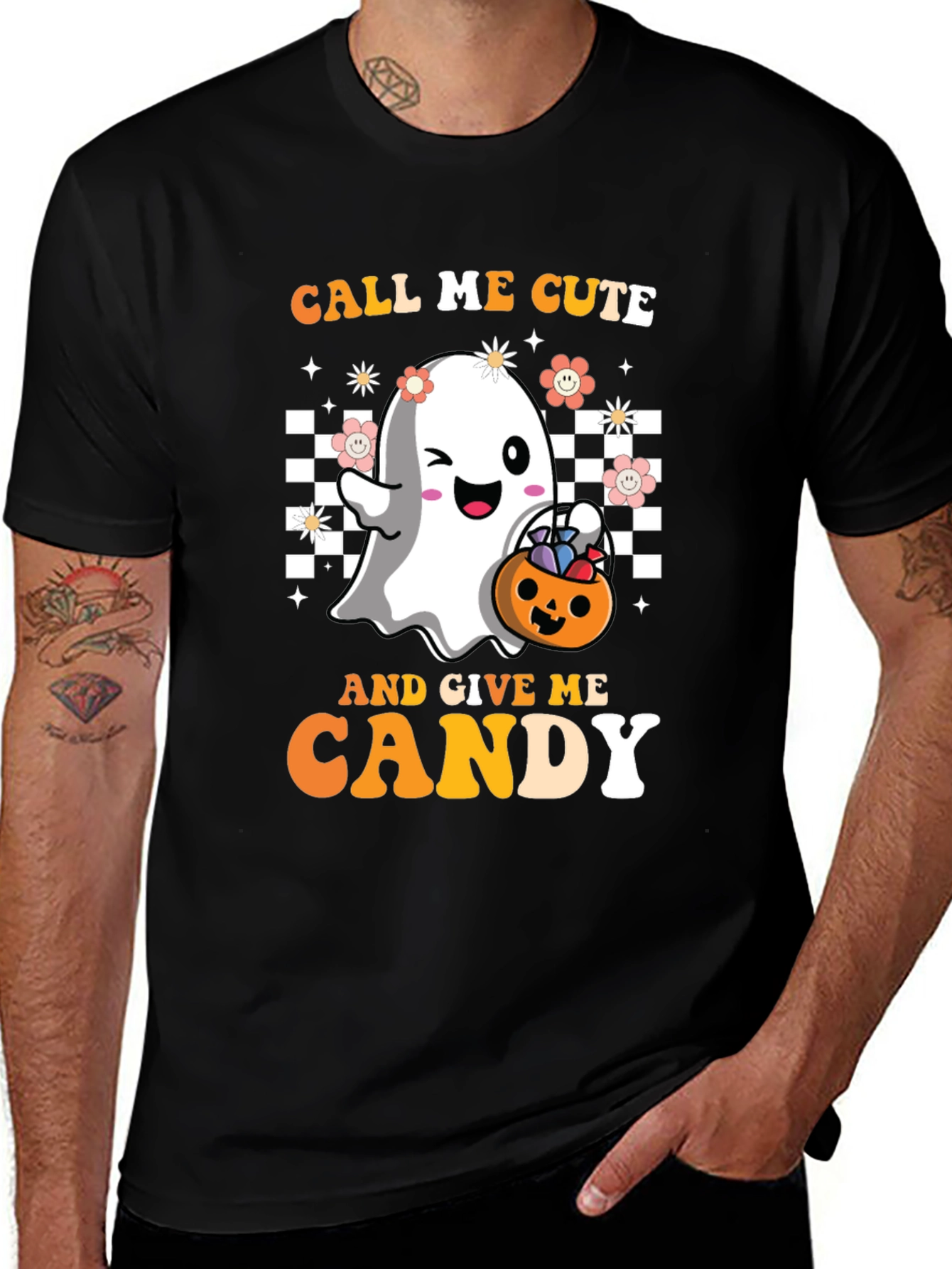 Variant 12 of Call Me Cute Halloween Ghost T-Shirt