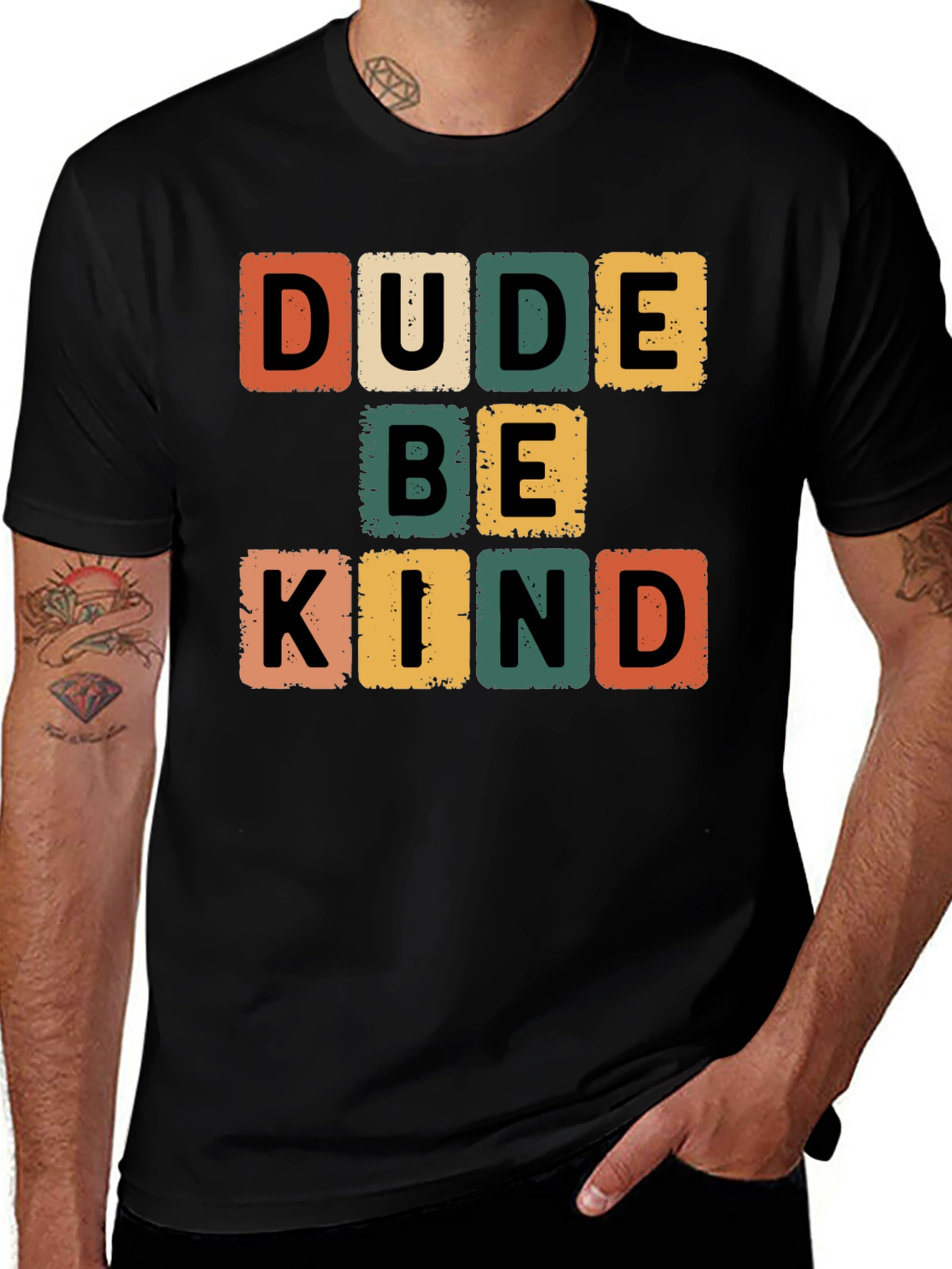 Variant 18 of Dude Be Kind Retro T-Shirt