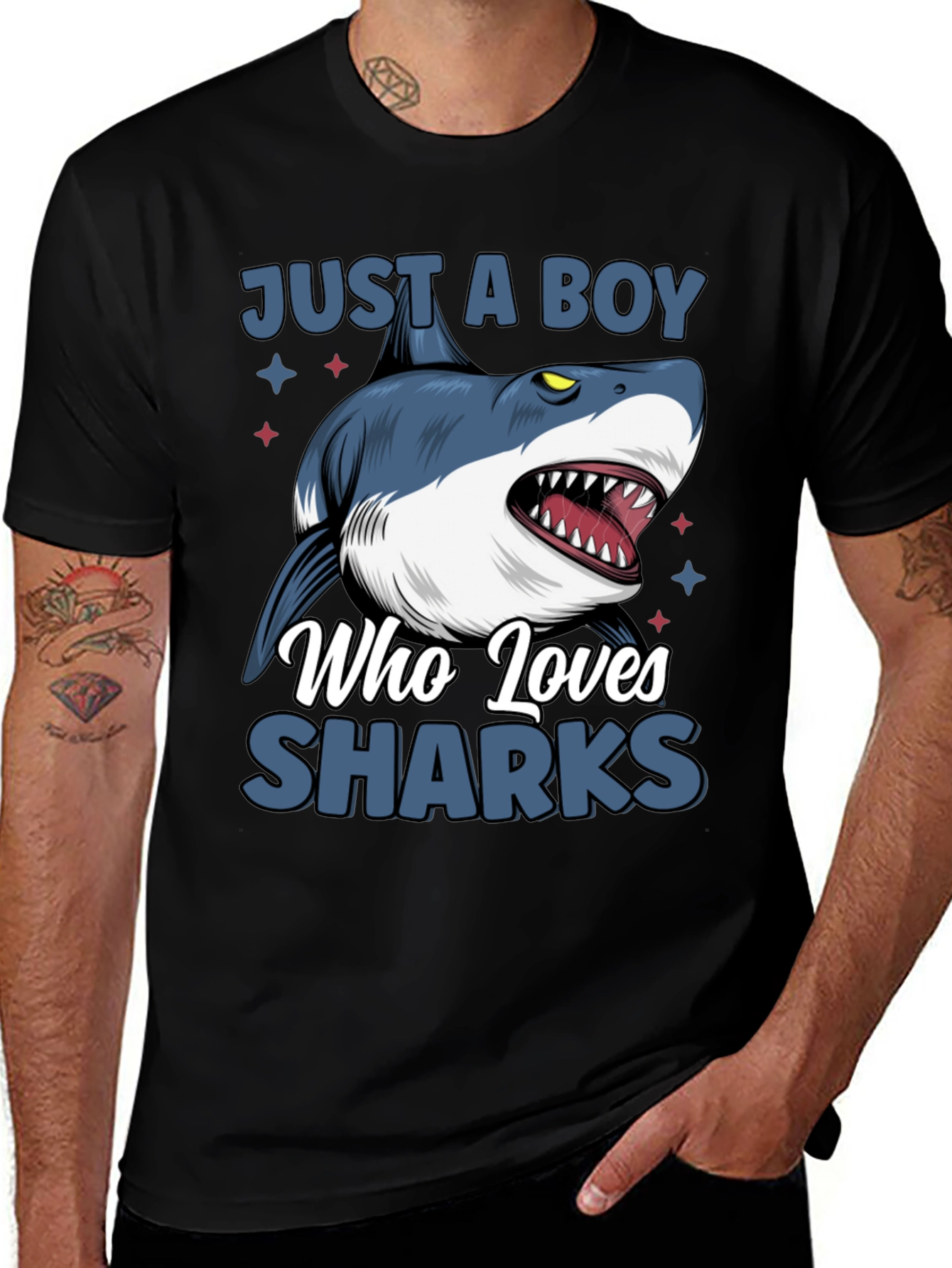 Just a Boy Who Loves Sharks T-Shirt