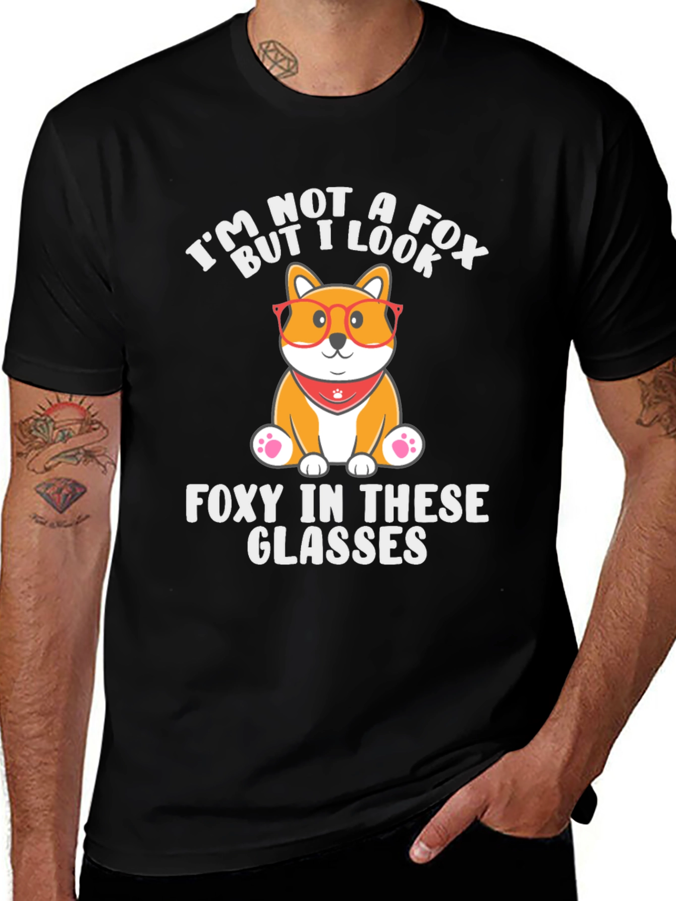 Variant 23 of Foxy Dog T-Shirt - Funny Animal Graphic Tee