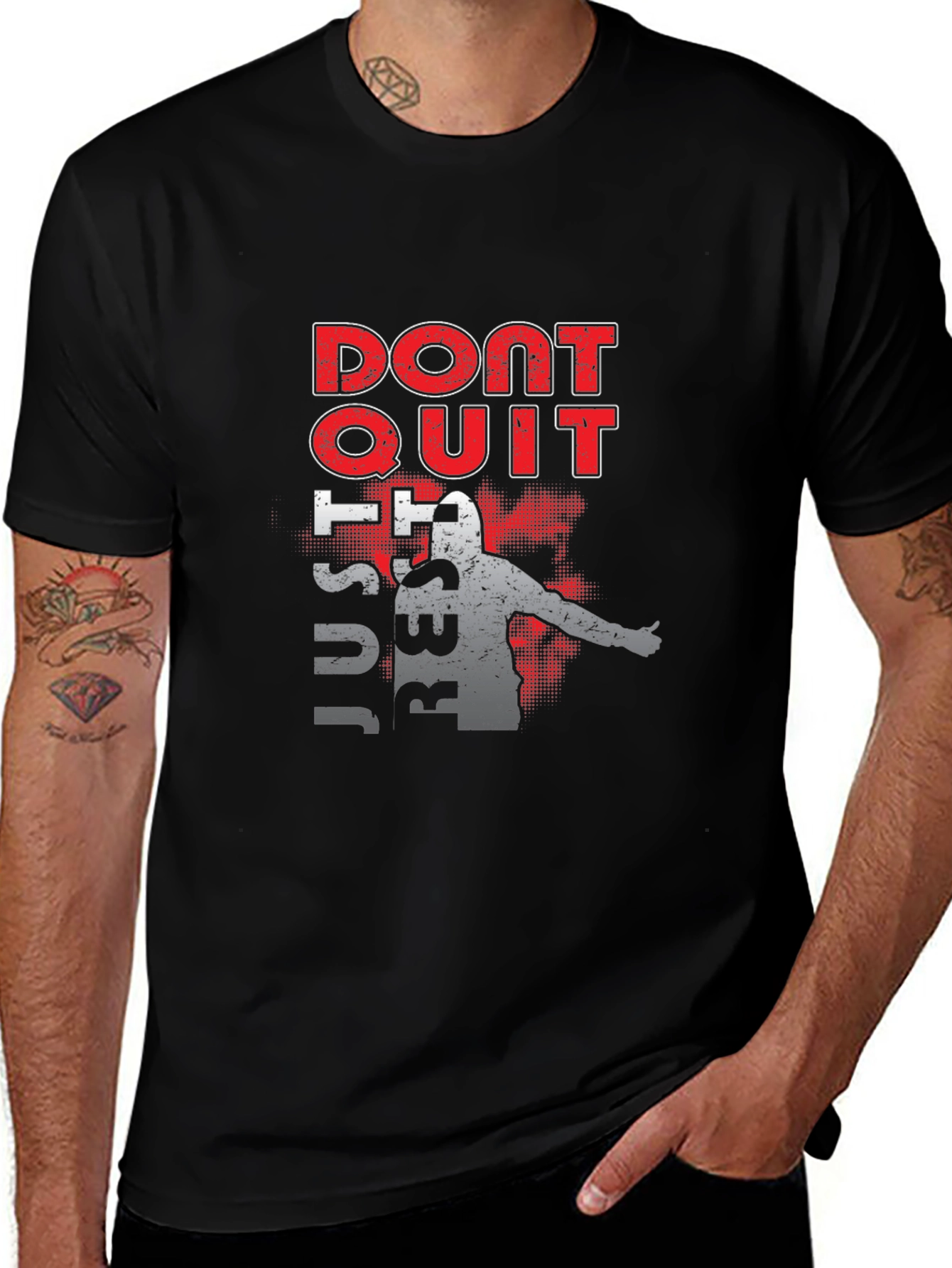 Motivational "Don't Quit" Graphic Tee