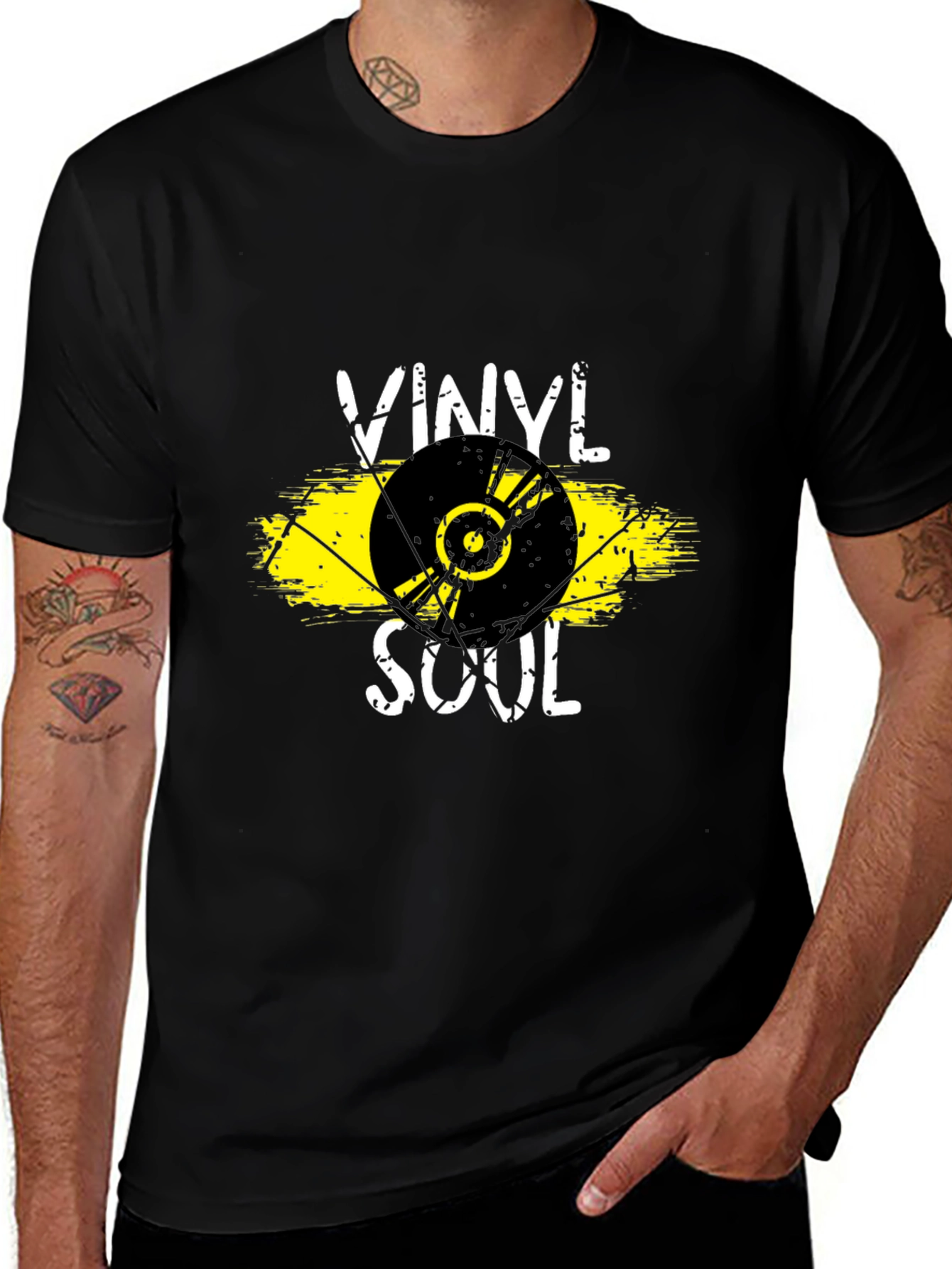 Variant 19 of Vinyl Soul Graphic Tee - Black T-Shirt