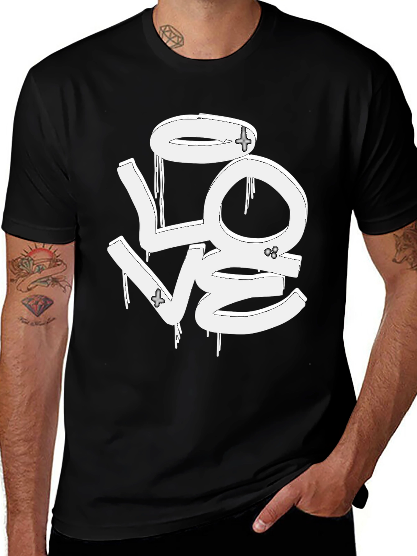Variant 25 of Graffiti Style LOVE Graphic Tee