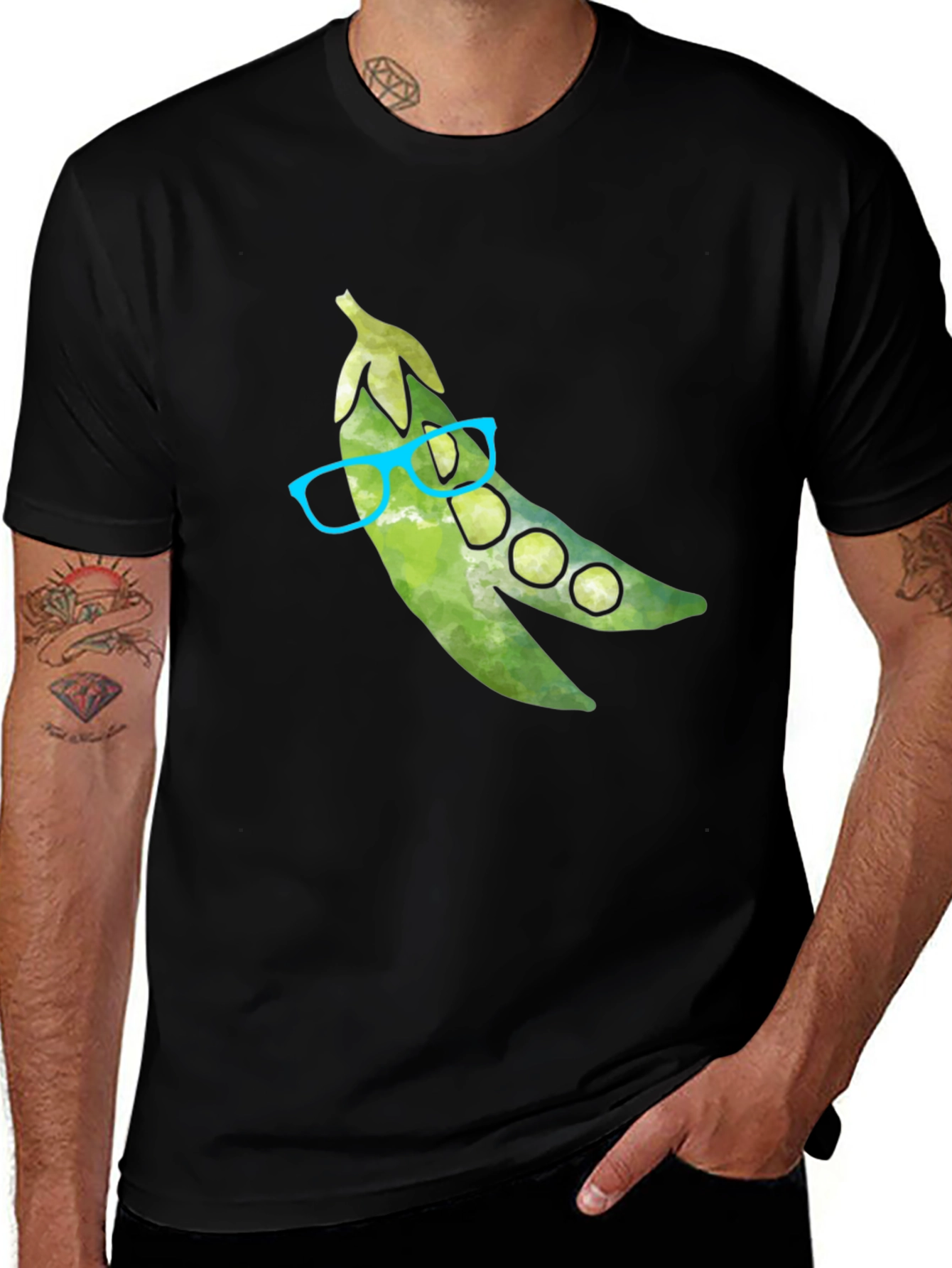 Variant 9 of Geeky Pea Pod T-Shirt - Quirky Food Pun Tee