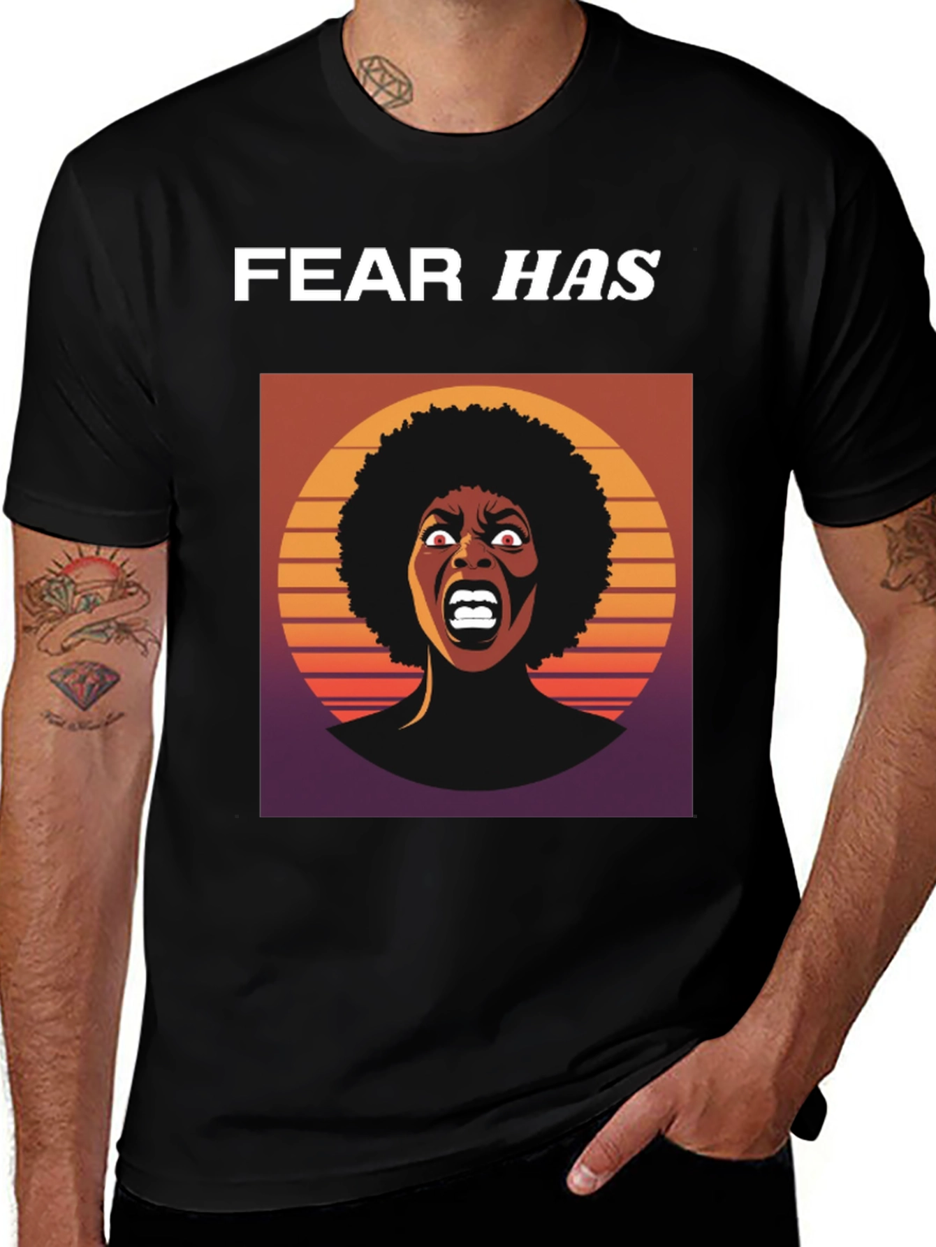 Variant 11 of Fear Has Screaming Woman Graphic Tee