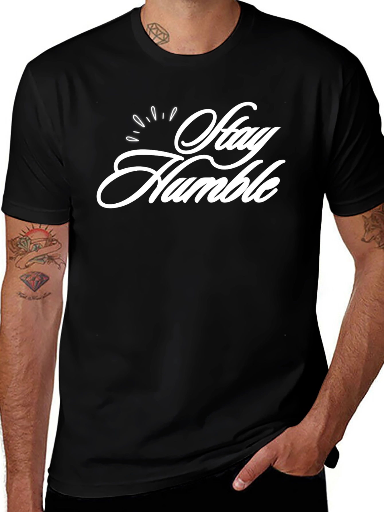 Variant 6 of Stay Humble Black Graphic Tee