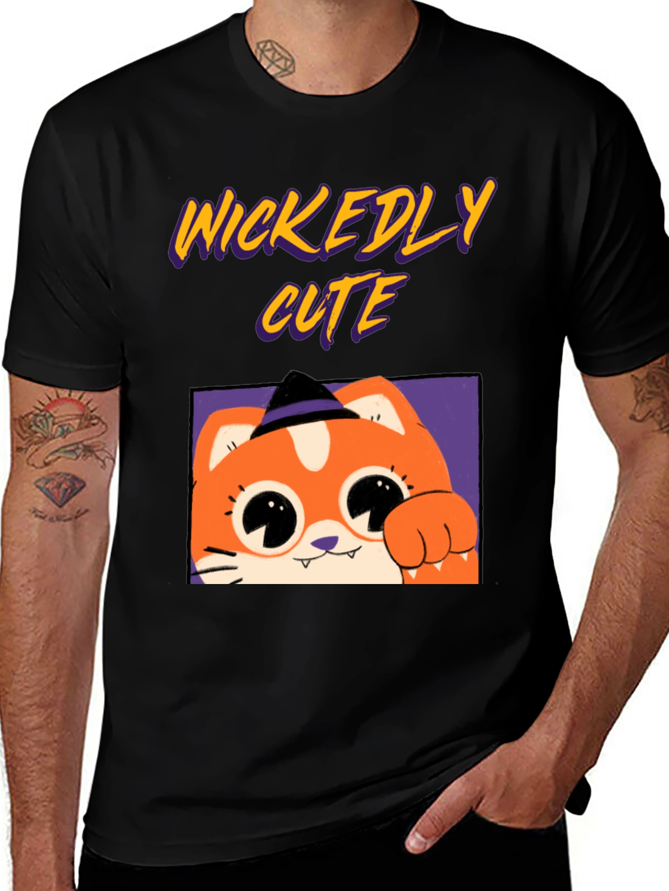 Variant 30 of Wickedly Cute Halloween Cat T-Shirt