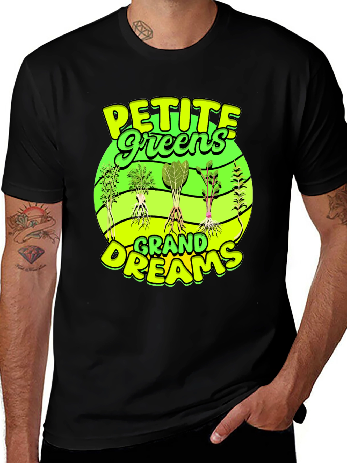 Variant 21 of Petite Greens Grand Dreams Black T-Shirt