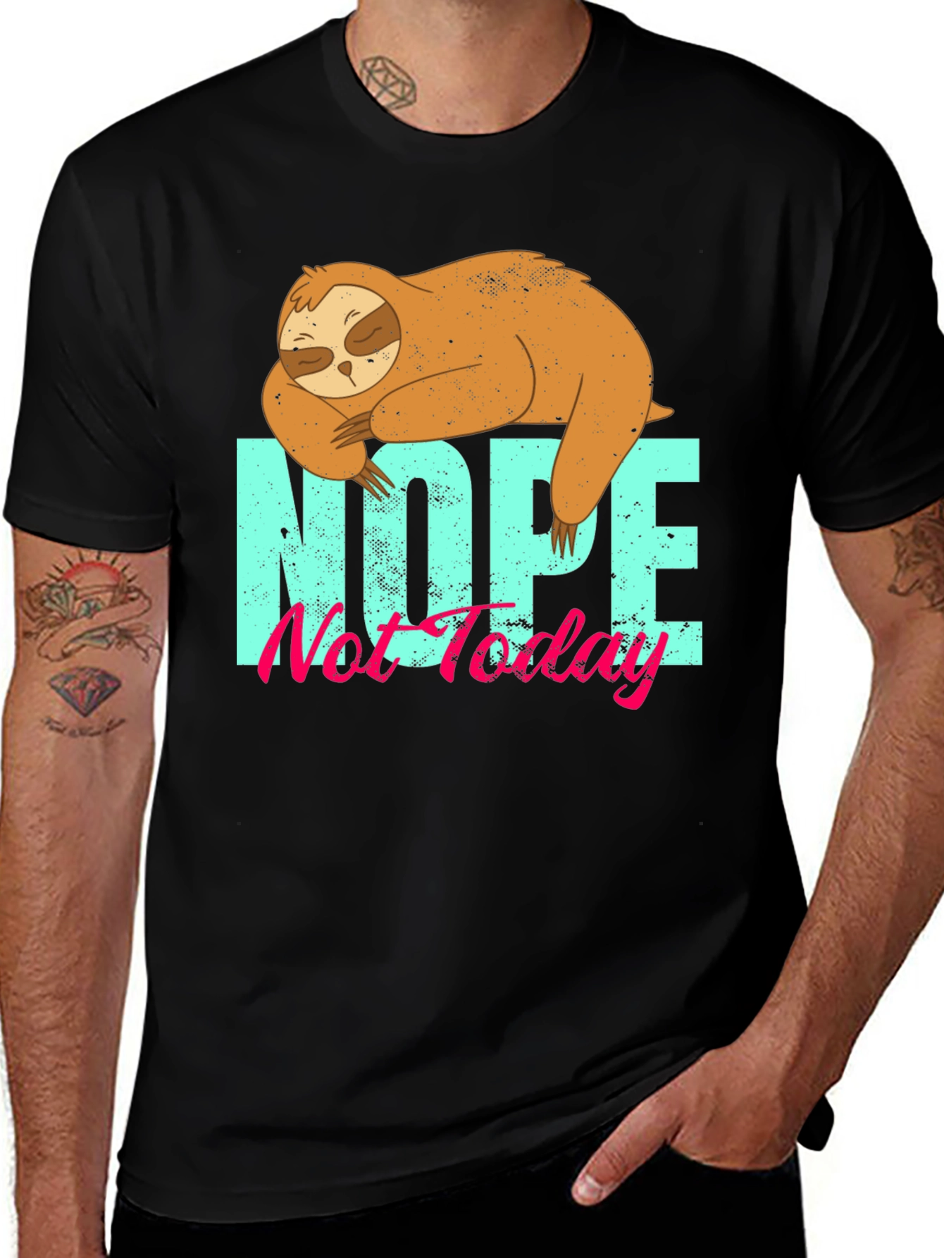 Variant 5 of Nope, Not Today Sloth Graphic T-Shirt