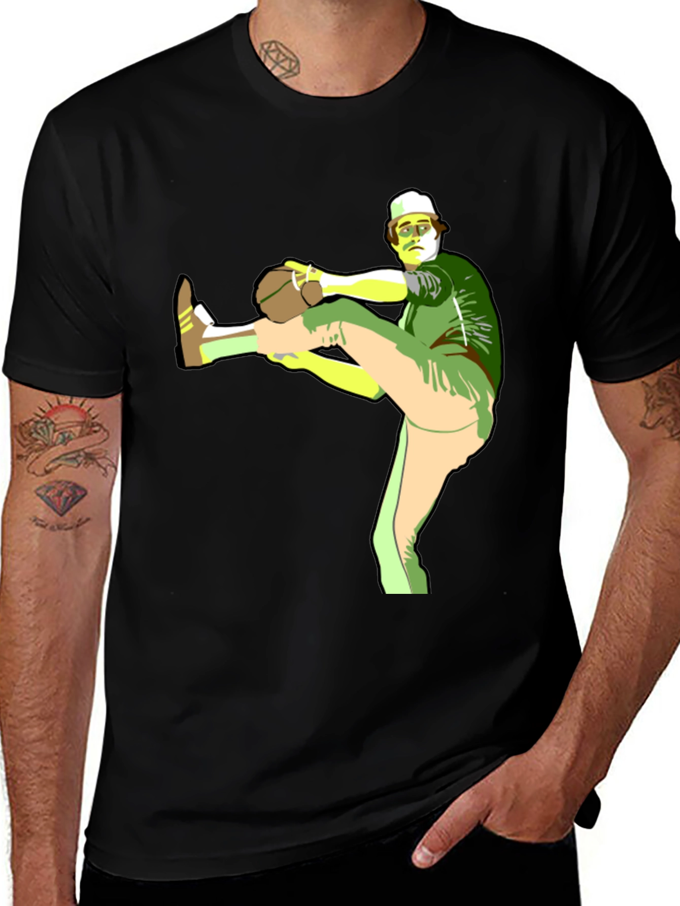 Variant 7 of Baseball Pitcher Graphic T-Shirt