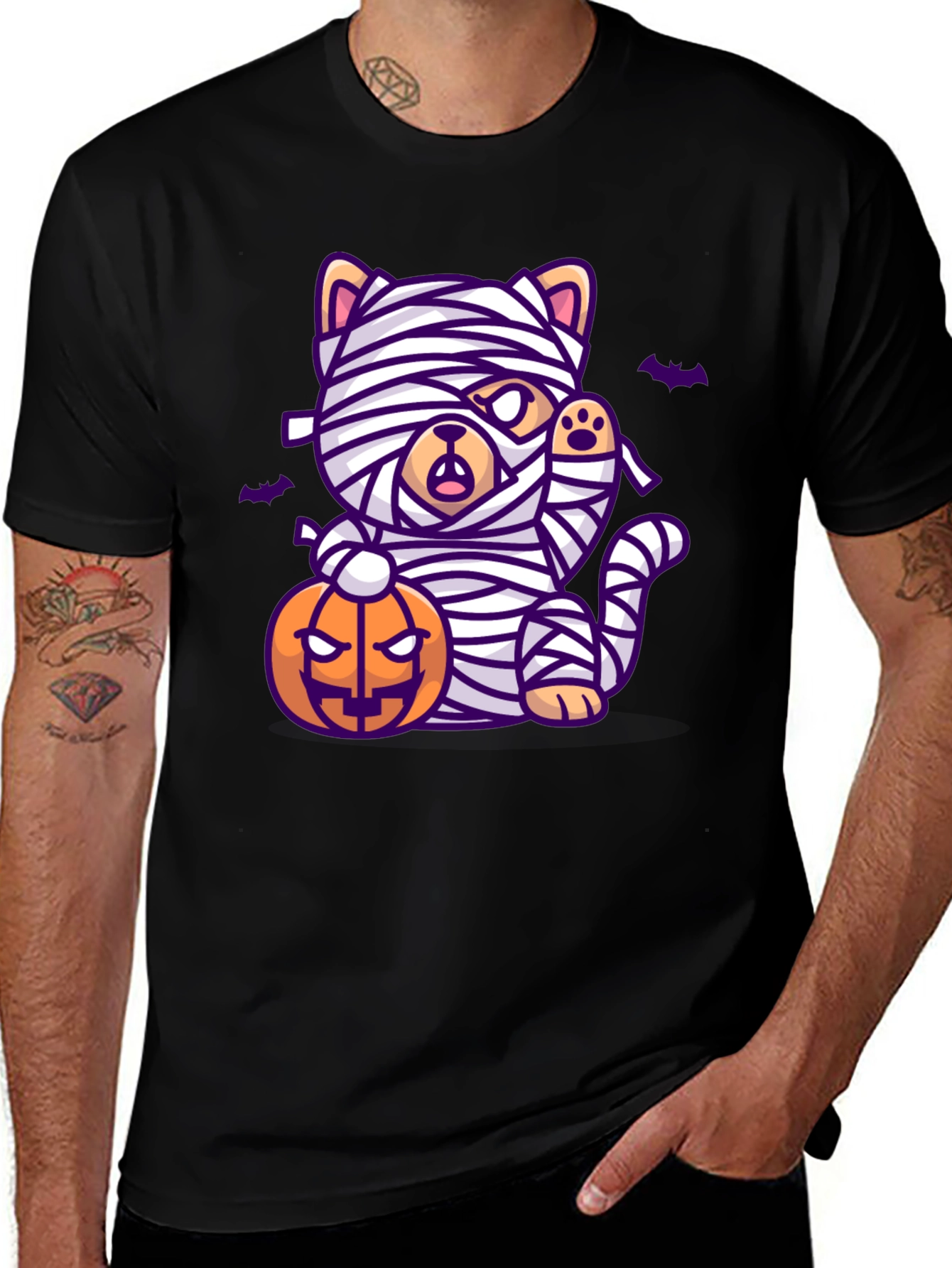 Halloween Mummy Cat T-Shirt