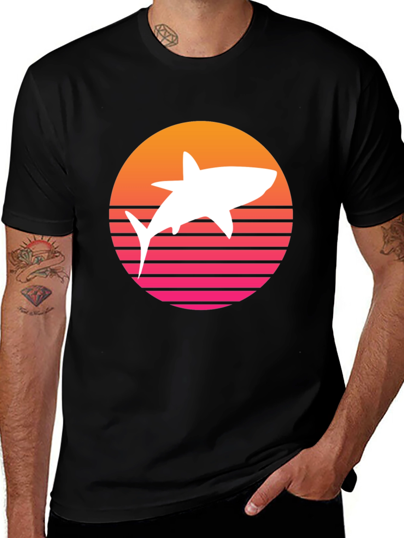 Variant 17 of Sunset Shark T-Shirt