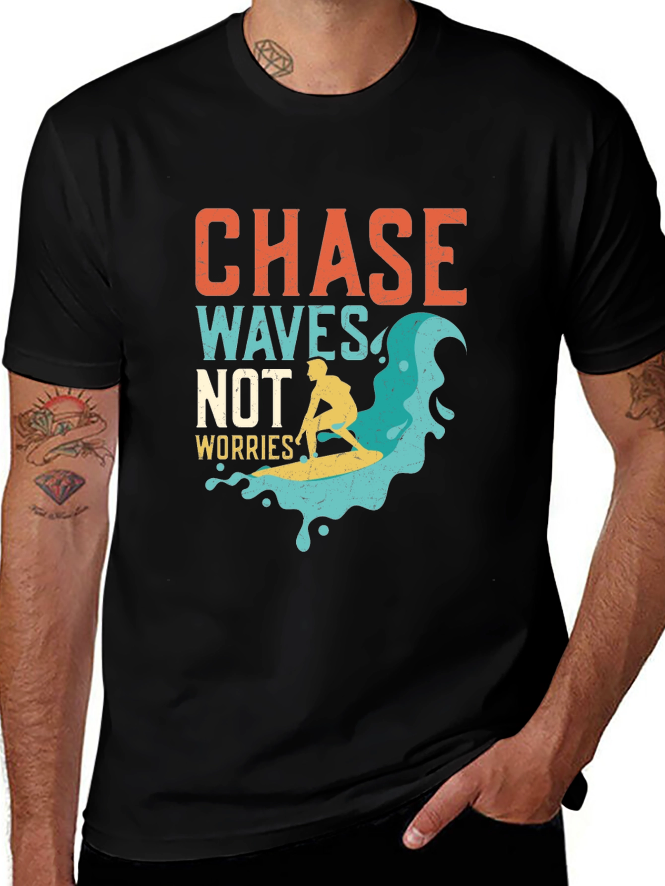 Chase Waves Graphic Tee - Surfer T-Shirt