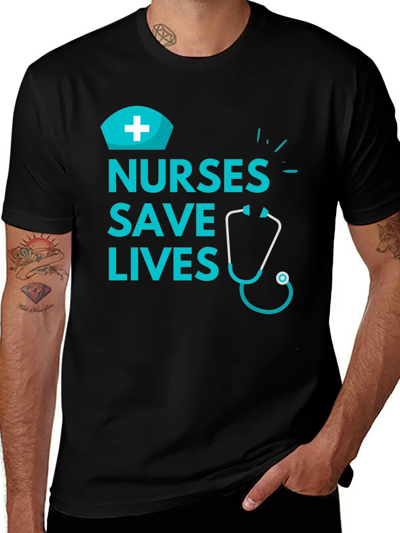 Variant 11 of Nurses Save Lives Graphic Tee