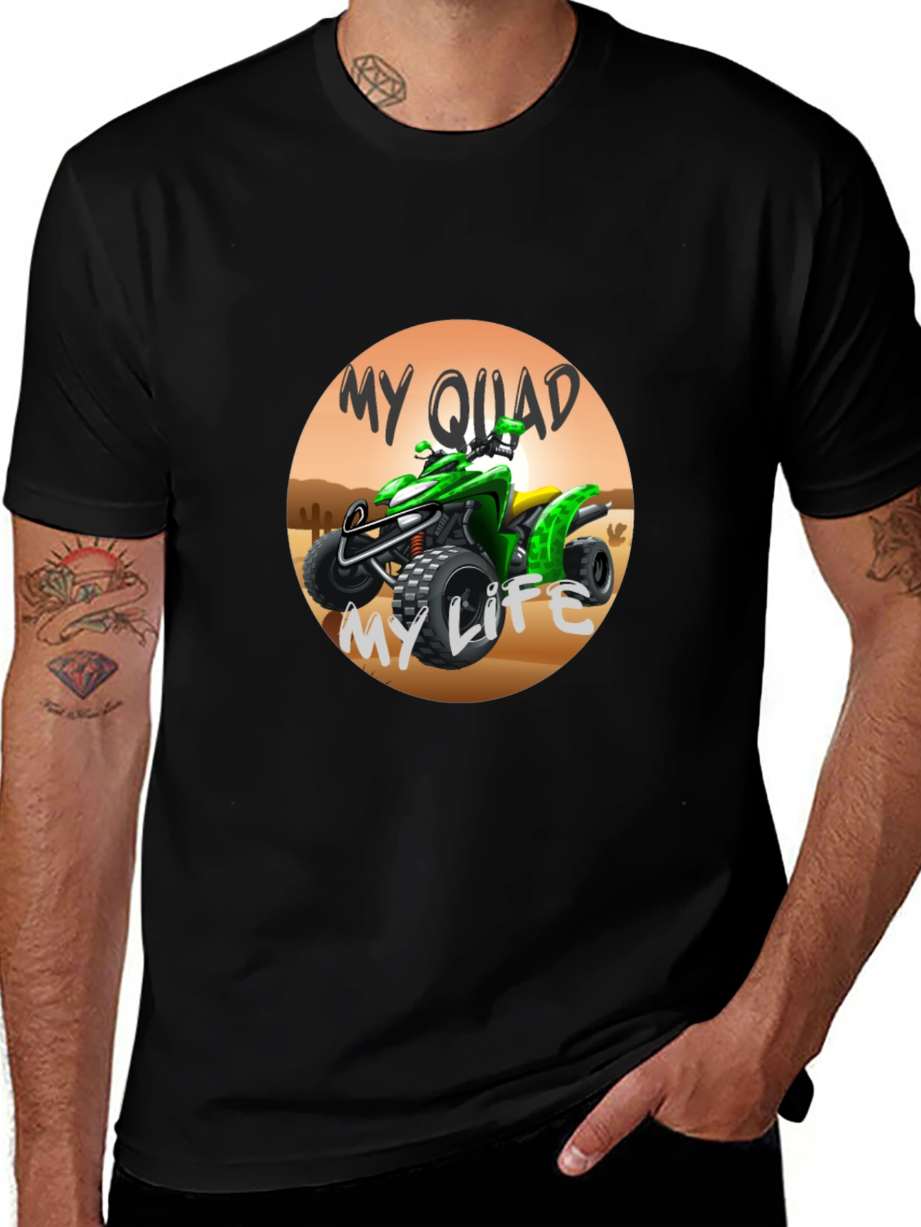 My Quad My Life Graphic Tee - Black