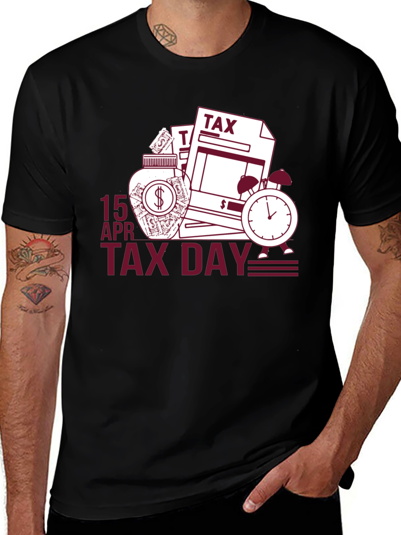 Variant 14 of Tax Day T-Shirt: 15 APR Deadline Reminder