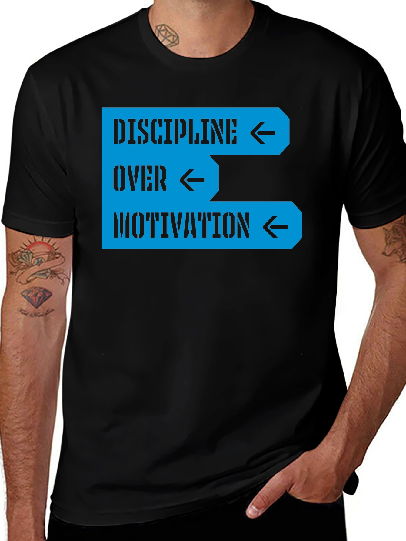 Variant 15 of Discipline Over Motivation Graphic Tee