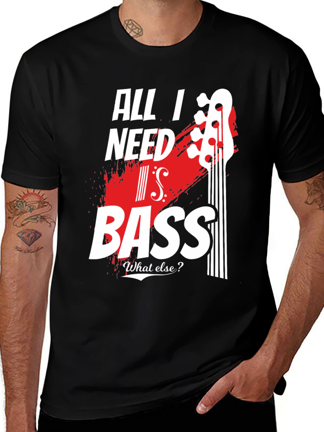 Variant 30 of All I Need Is Bass - Men's Graphic Tee