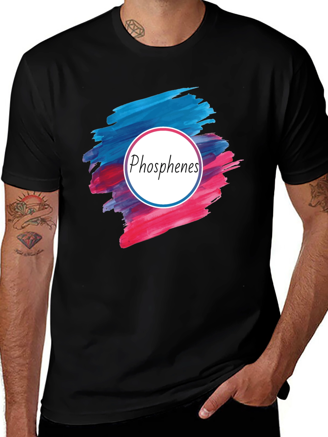 Phosphenes Graphic Tee - Colorful Brush Stroke Design