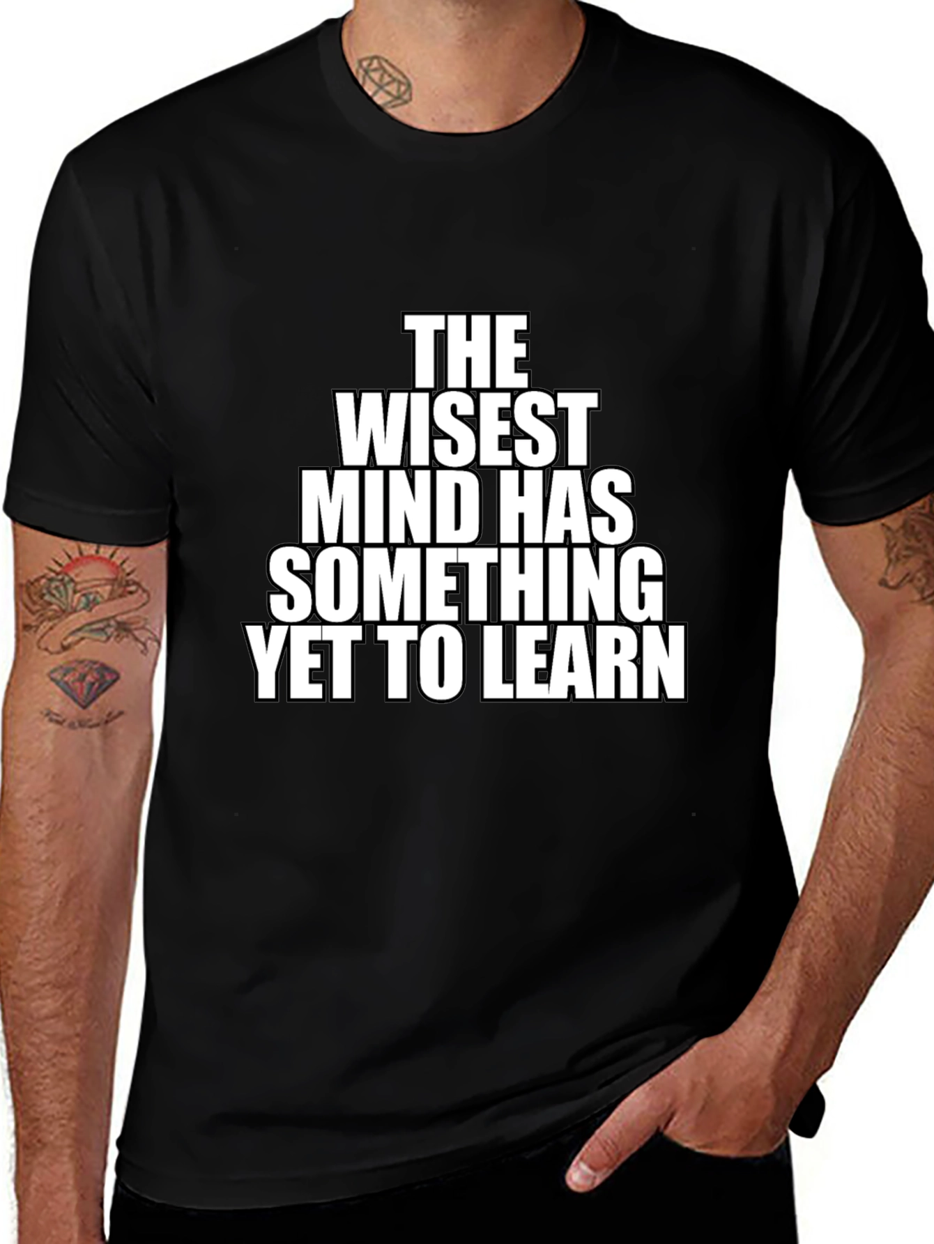 The Wisest Mind T-Shirt | Mens Black Novelty Tee