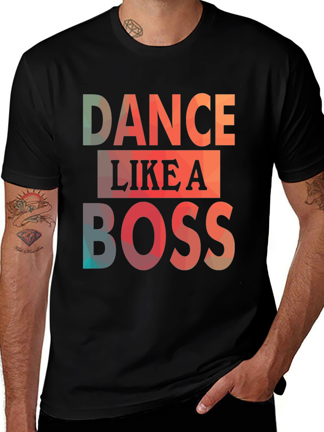 Variant 3 of Dance Like a Boss Graphic Tee - Trendy Black T-Shirt