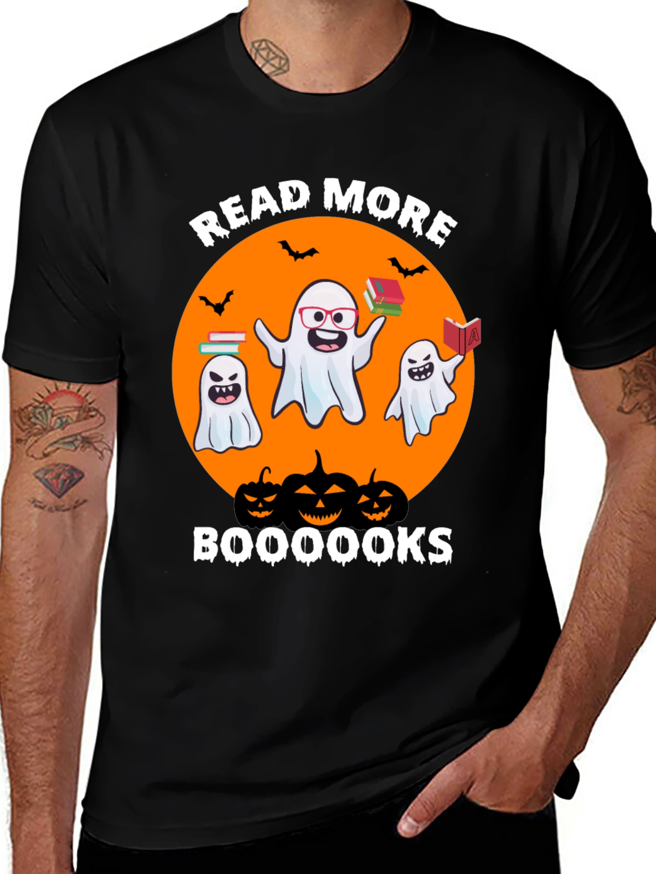Variant 15 of Read More Booooooks Halloween T-Shirt
