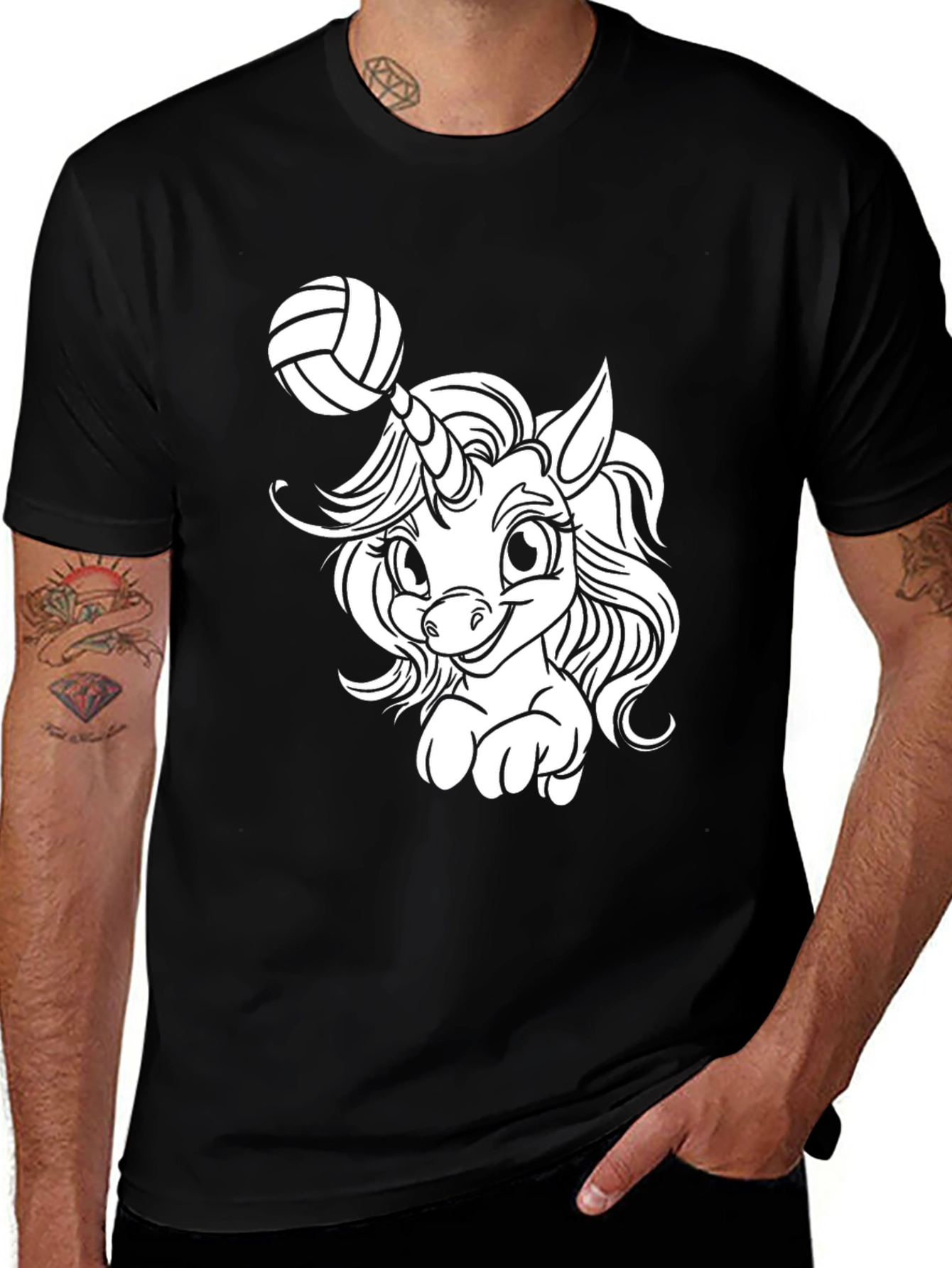 Unicorn Volleyball Graphic Tee