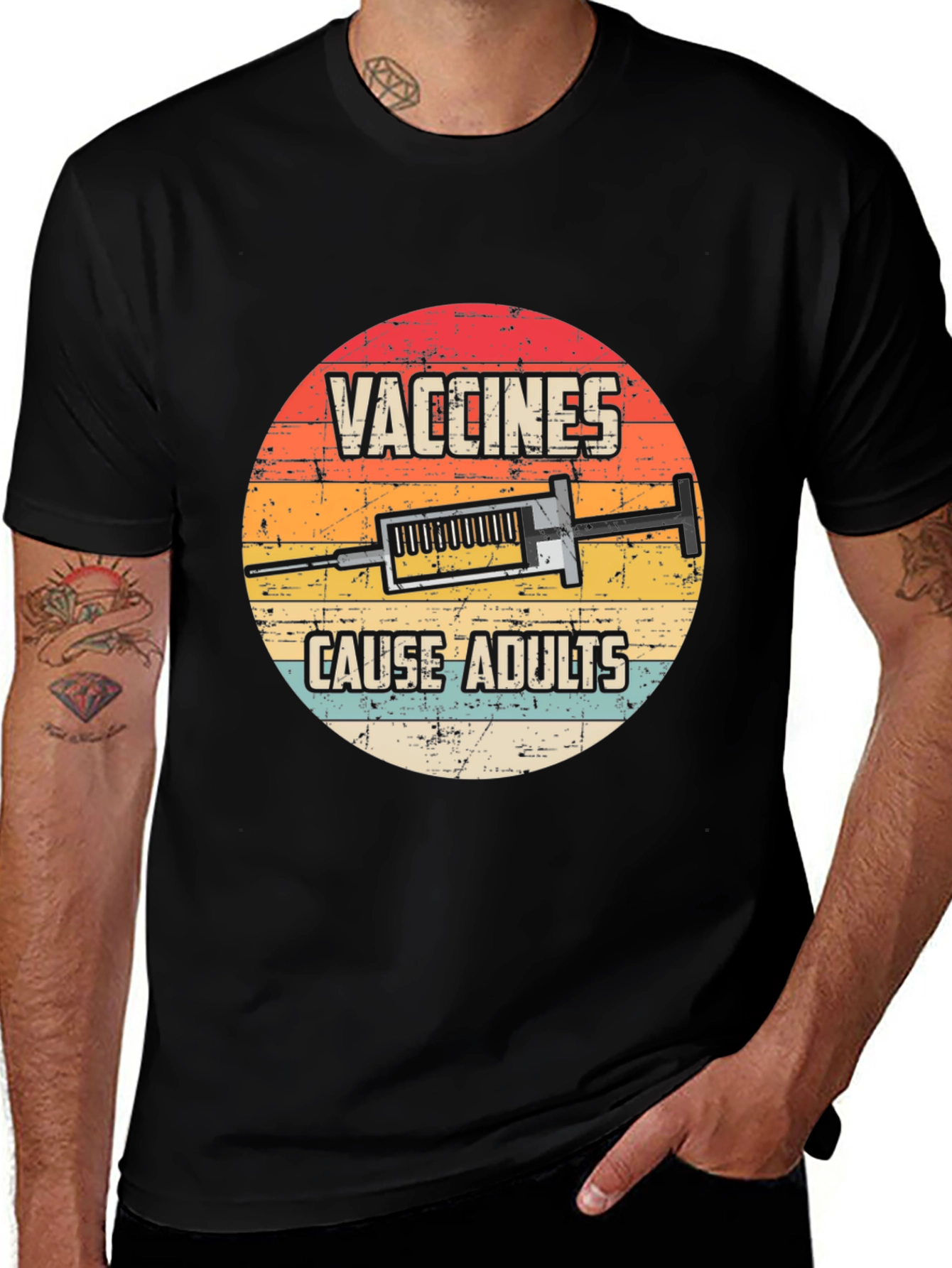 Variant 2 of Vaccines Cause Adults Graphic T-Shirt