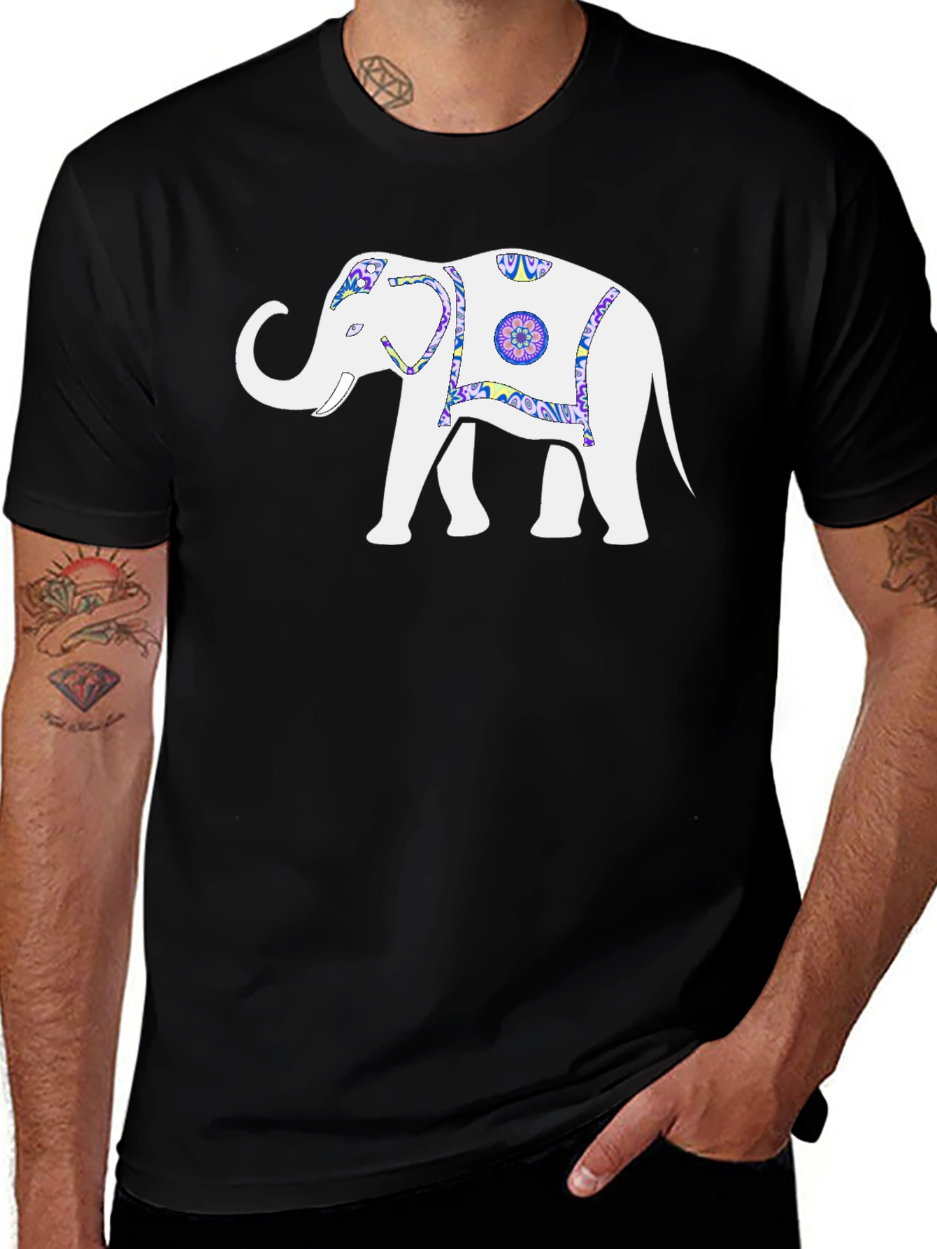 Variant 9 of Elephant Graphic Print T-Shirt