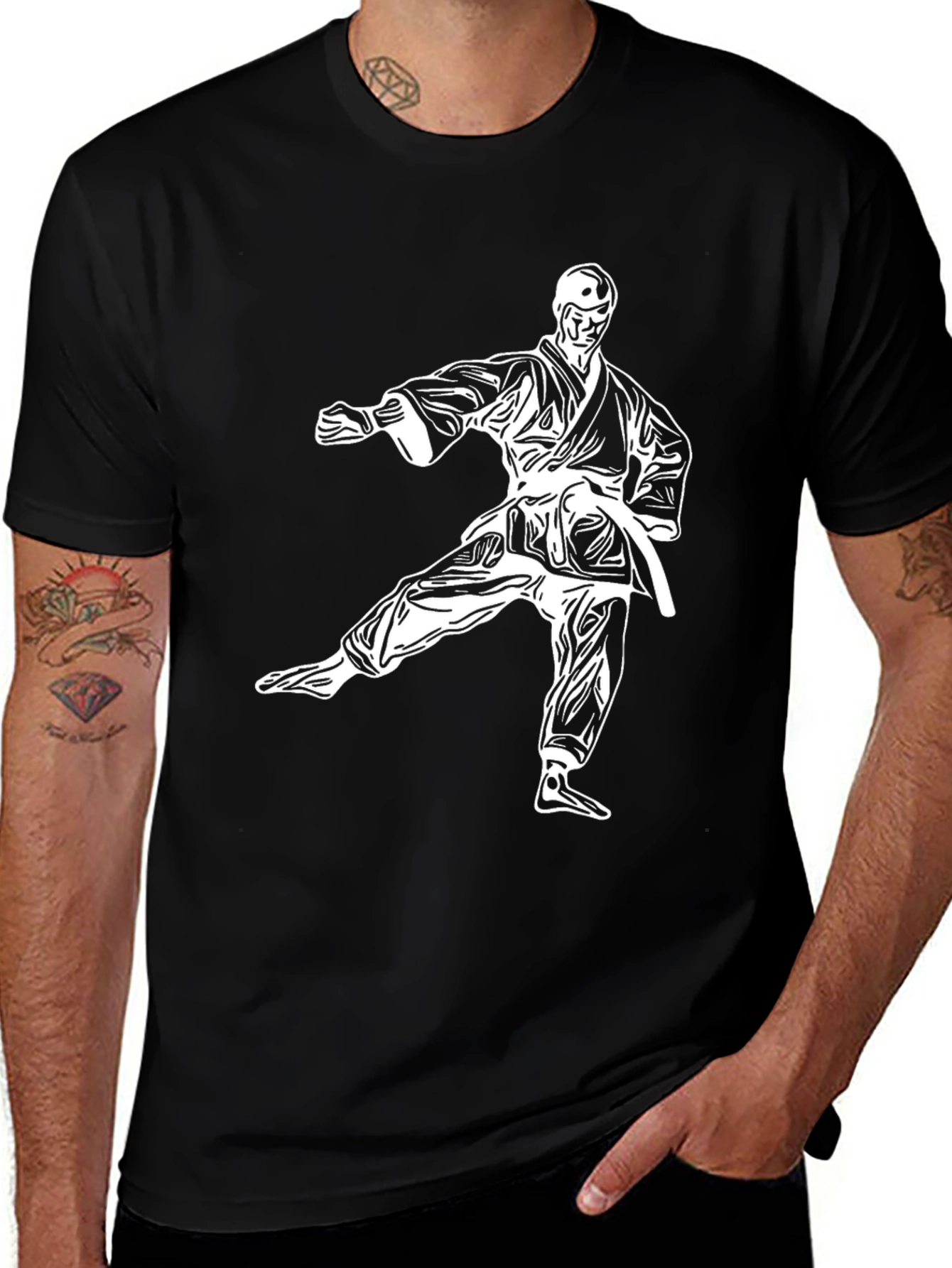 Variant 30 of Karate Silhouette Graphic T-Shirt