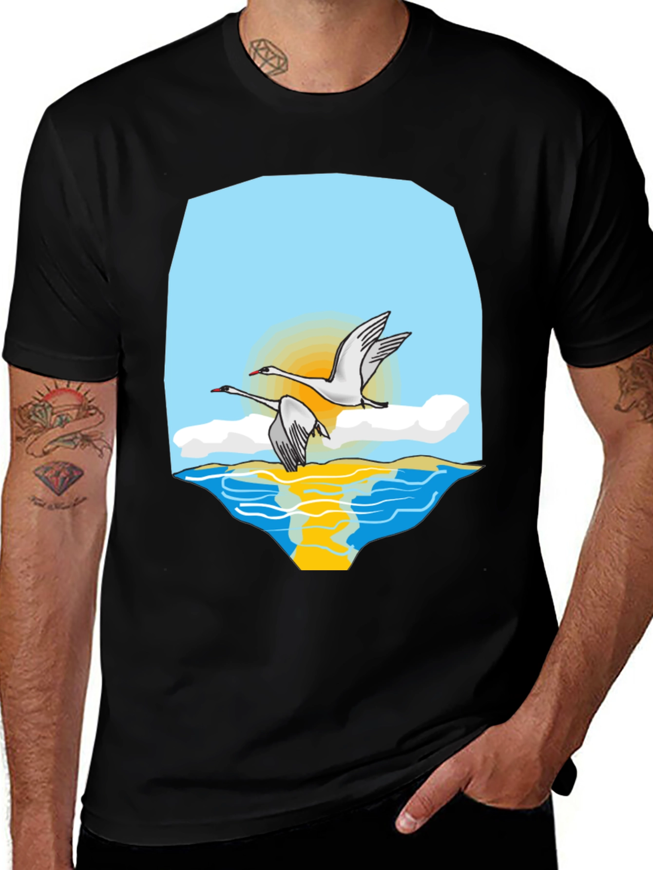Variant 10 of Swan Lake Graphic Tee - Stylish & Comfortable